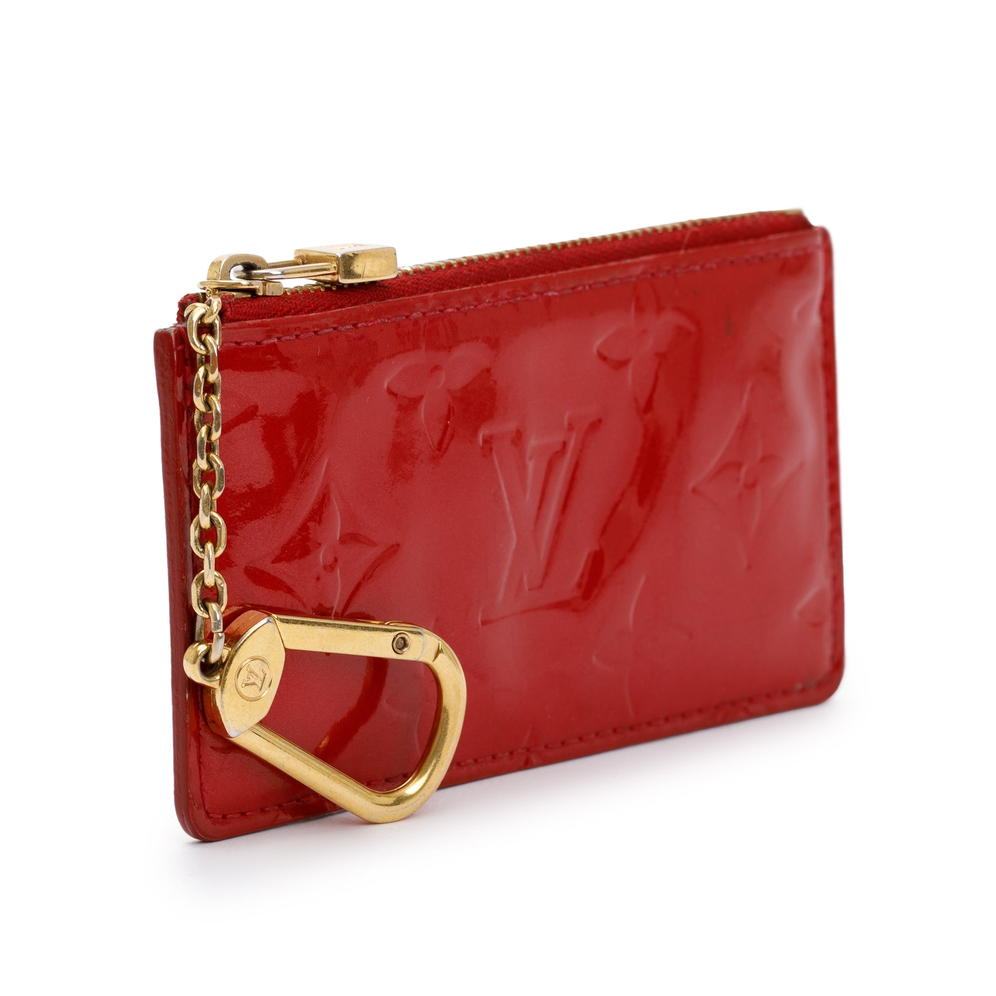 Louis Vuitton Red Monogram Vernis Leather Key Pouch