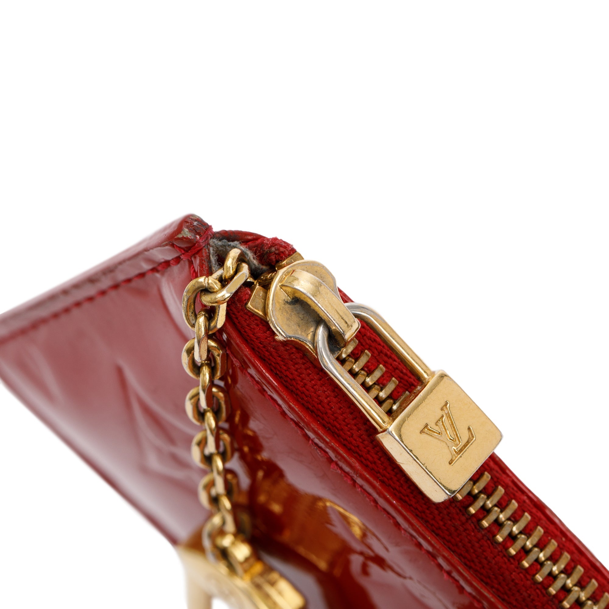 Louis Vuitton Red Monogram Vernis Leather Key Pouch