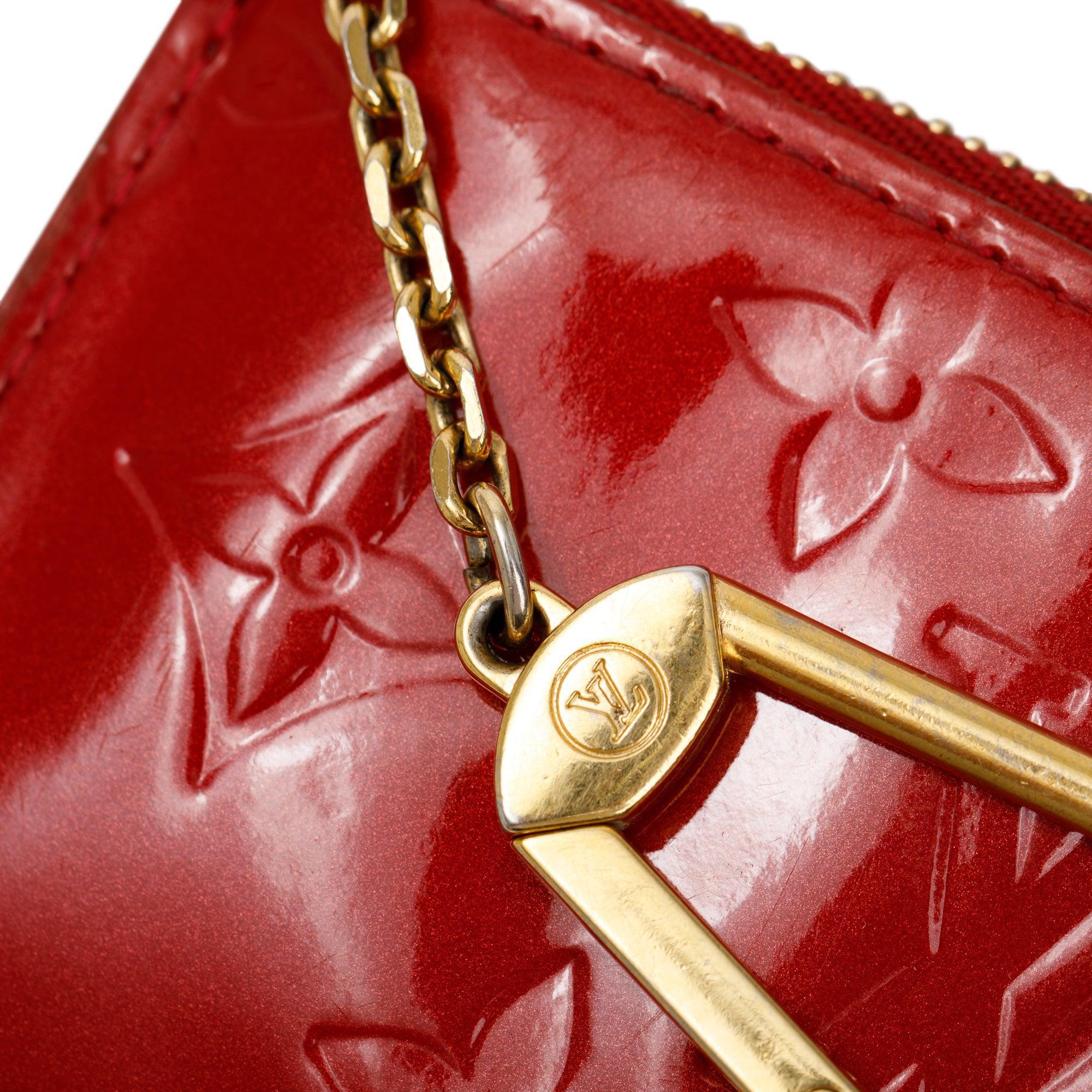 Louis Vuitton Red Monogram Vernis Leather Key Pouch
