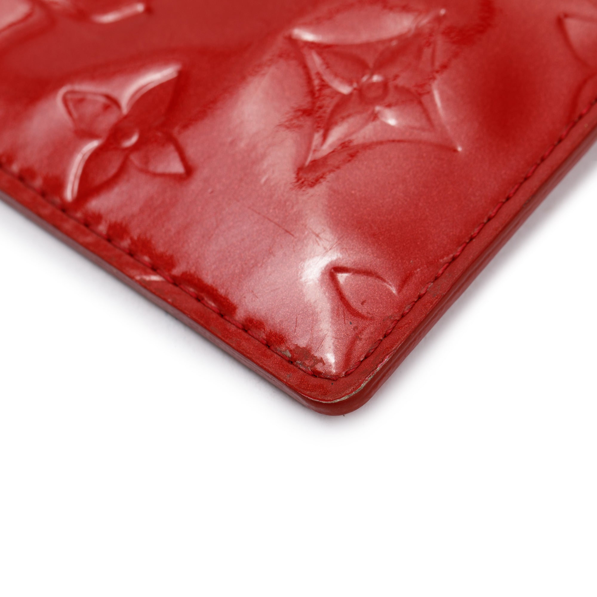 Louis Vuitton Red Monogram Vernis Leather Key Pouch