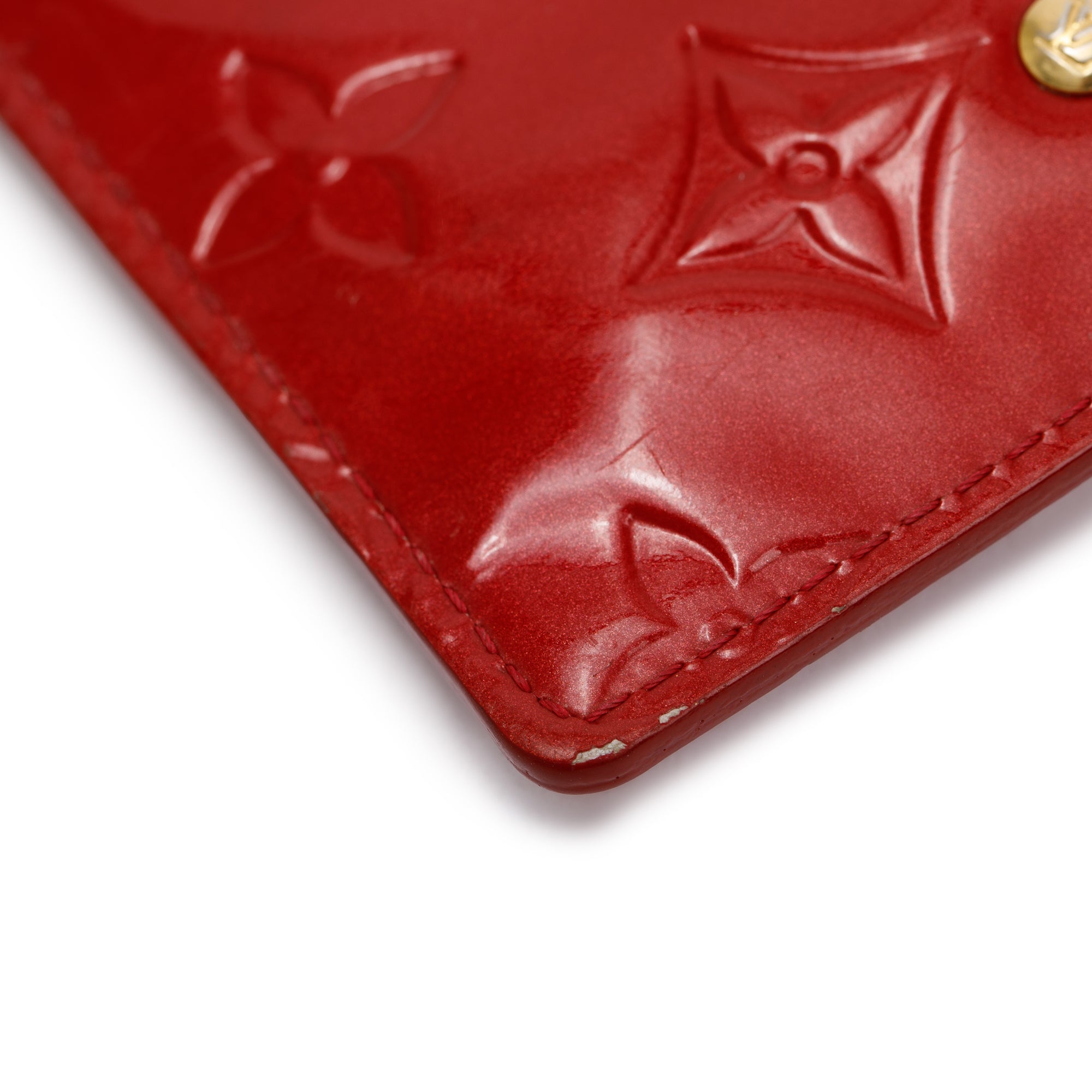 Louis Vuitton Red Monogram Vernis Leather Key Pouch