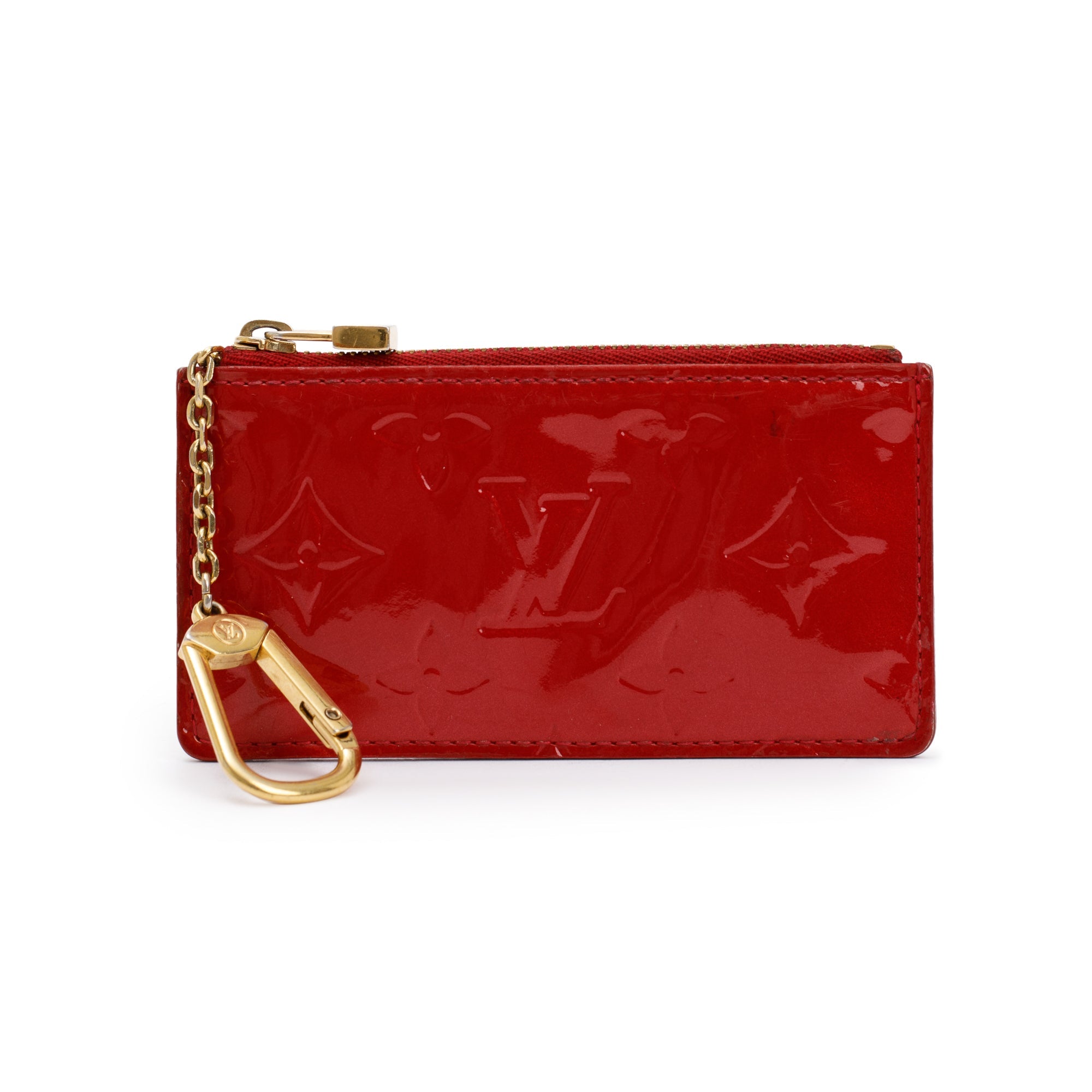 Louis Vuitton Red Monogram Vernis Leather Key Pouch