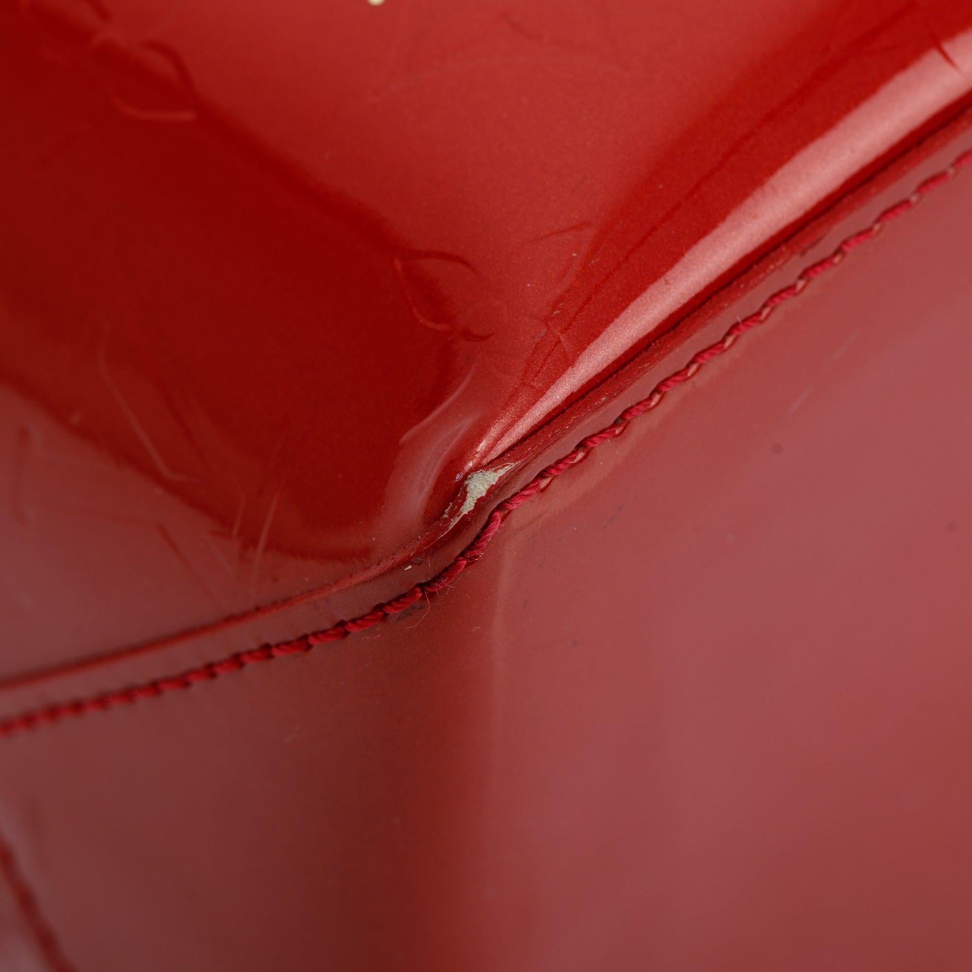 Louis Vuitton Red Monogram Vernis Wilshire PM