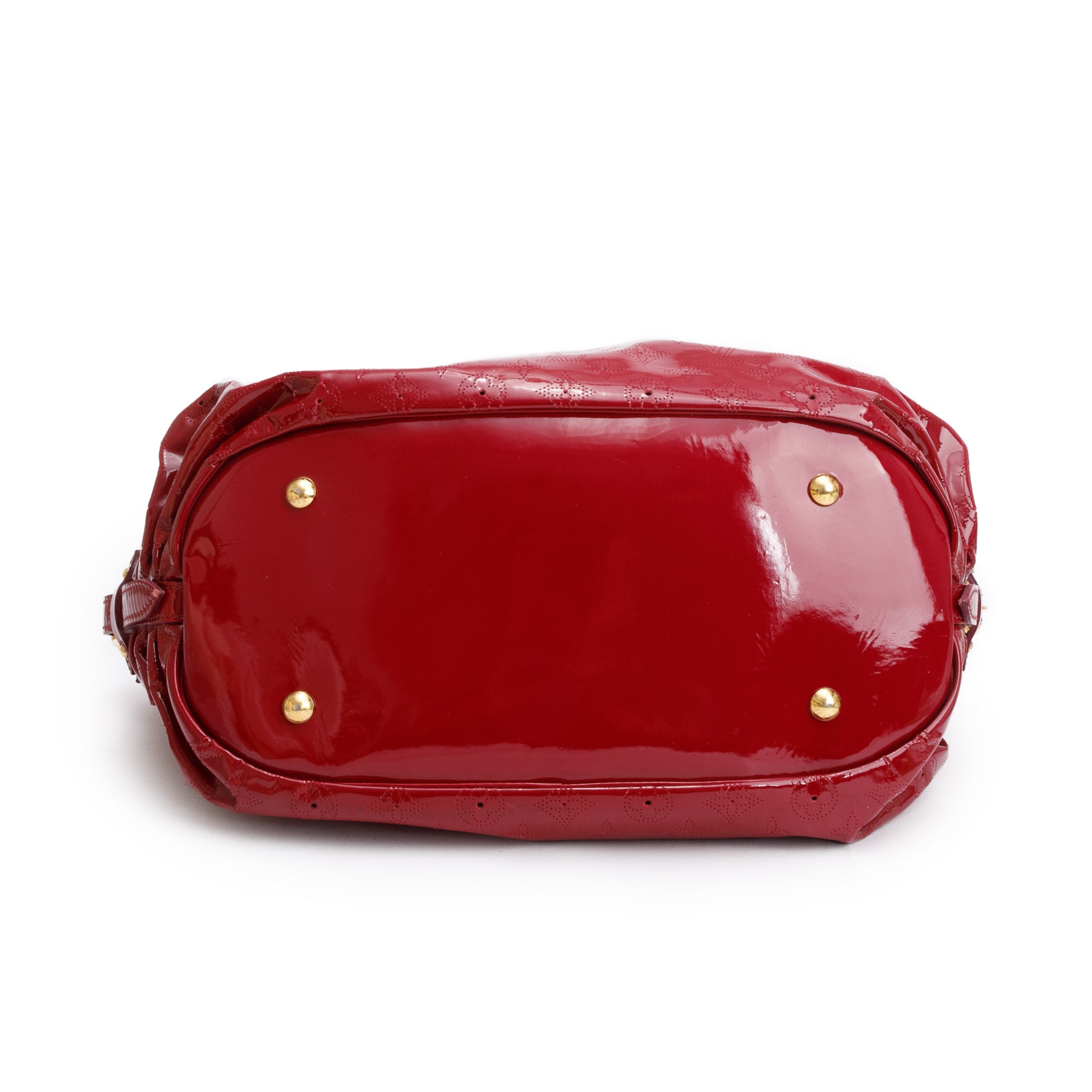 Louis Vuitton Red Patent Mahina Leather L Hobo