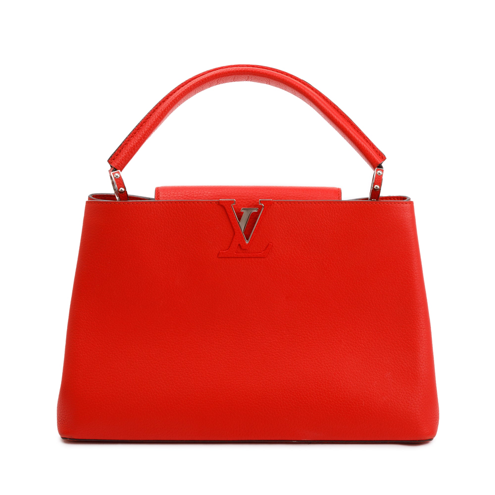 Louis Vuitton Red Taurillon Capucine MM