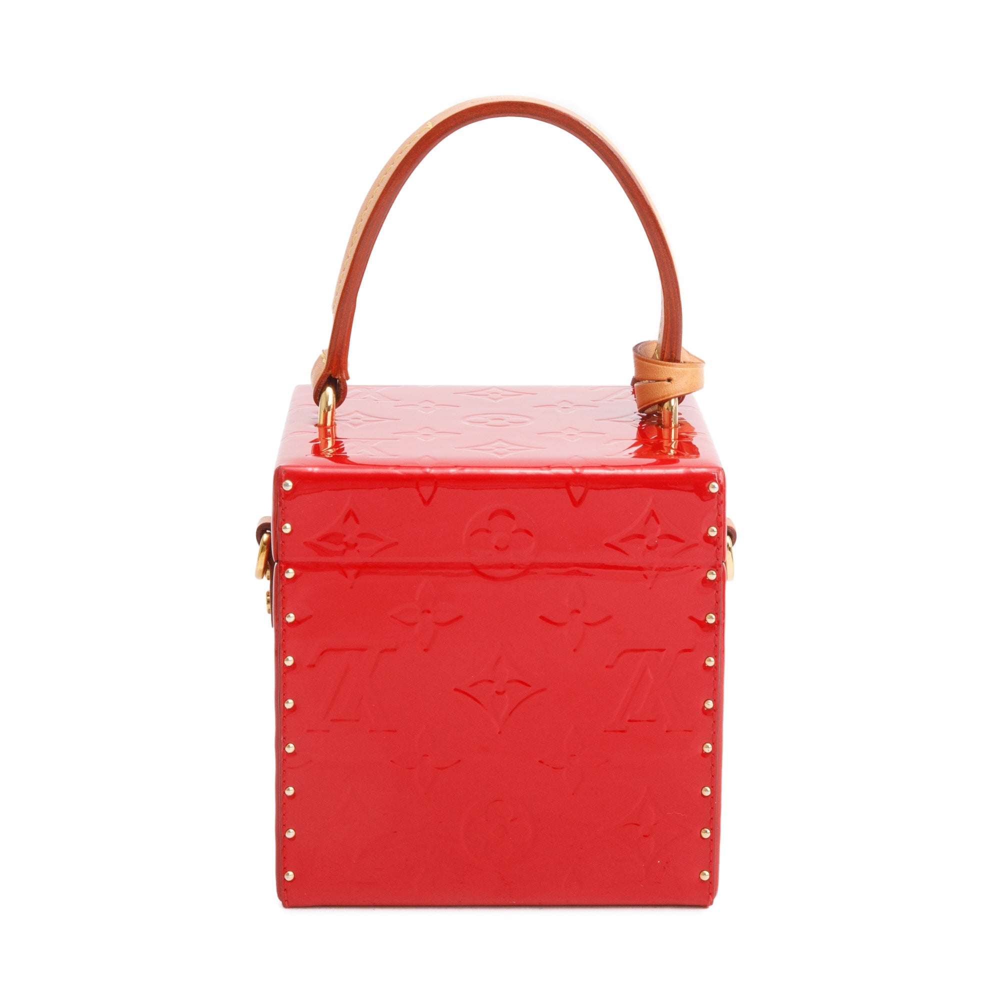 Louis Vuitton Red Vernis Leather Bleecker Box