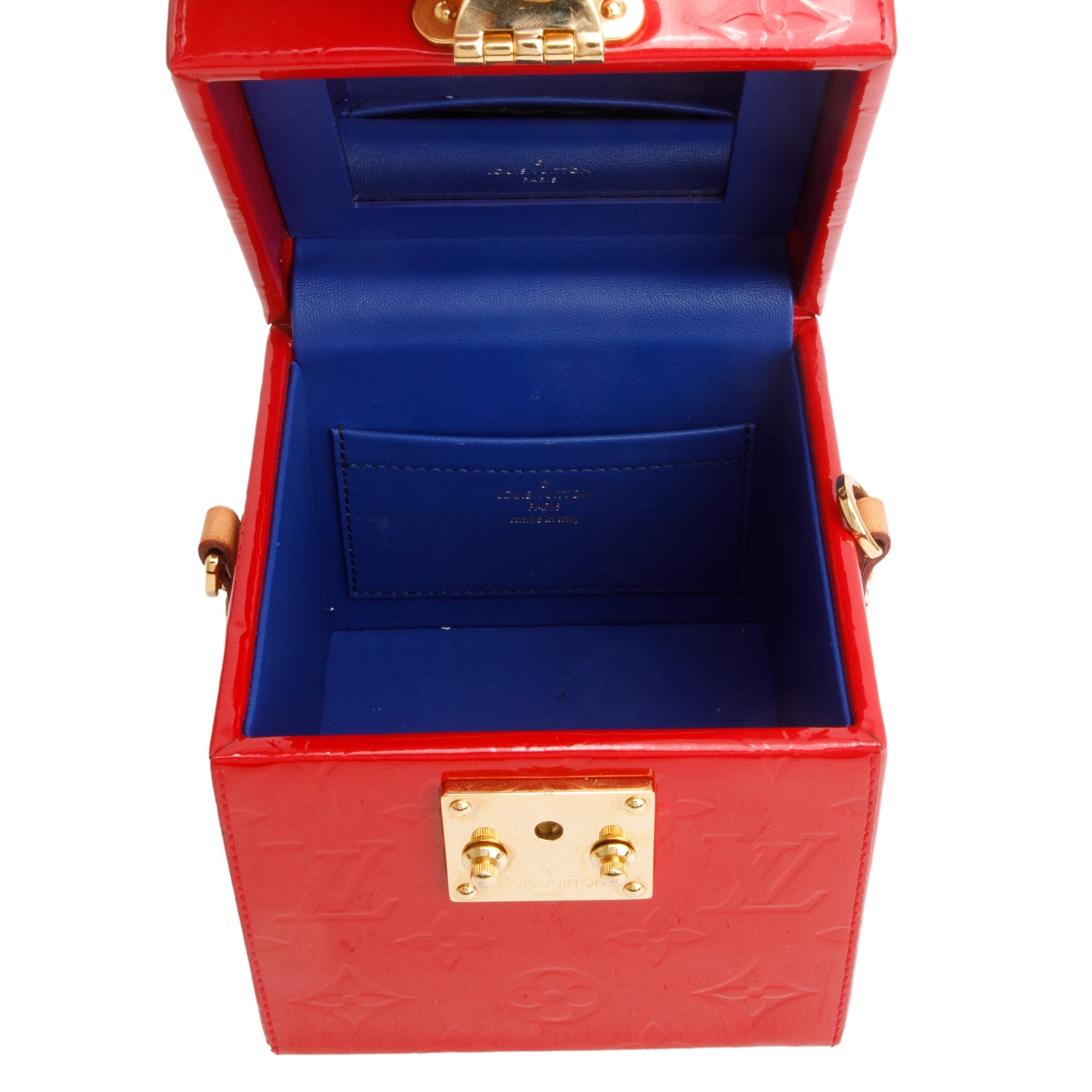 Louis Vuitton Red Vernis Leather Bleecker Box