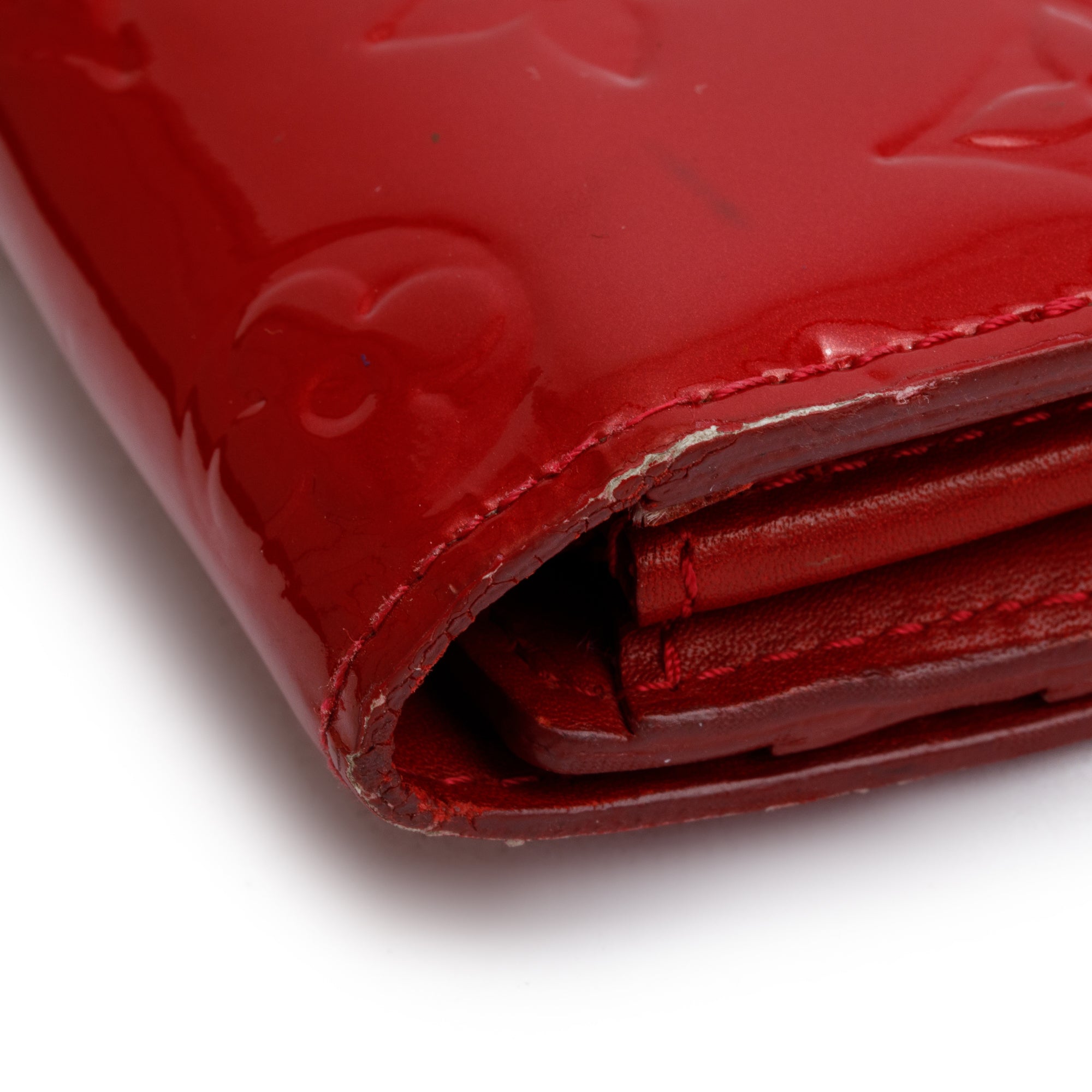 Louis Vuitton Red Vernis Leather Sarah Wallet