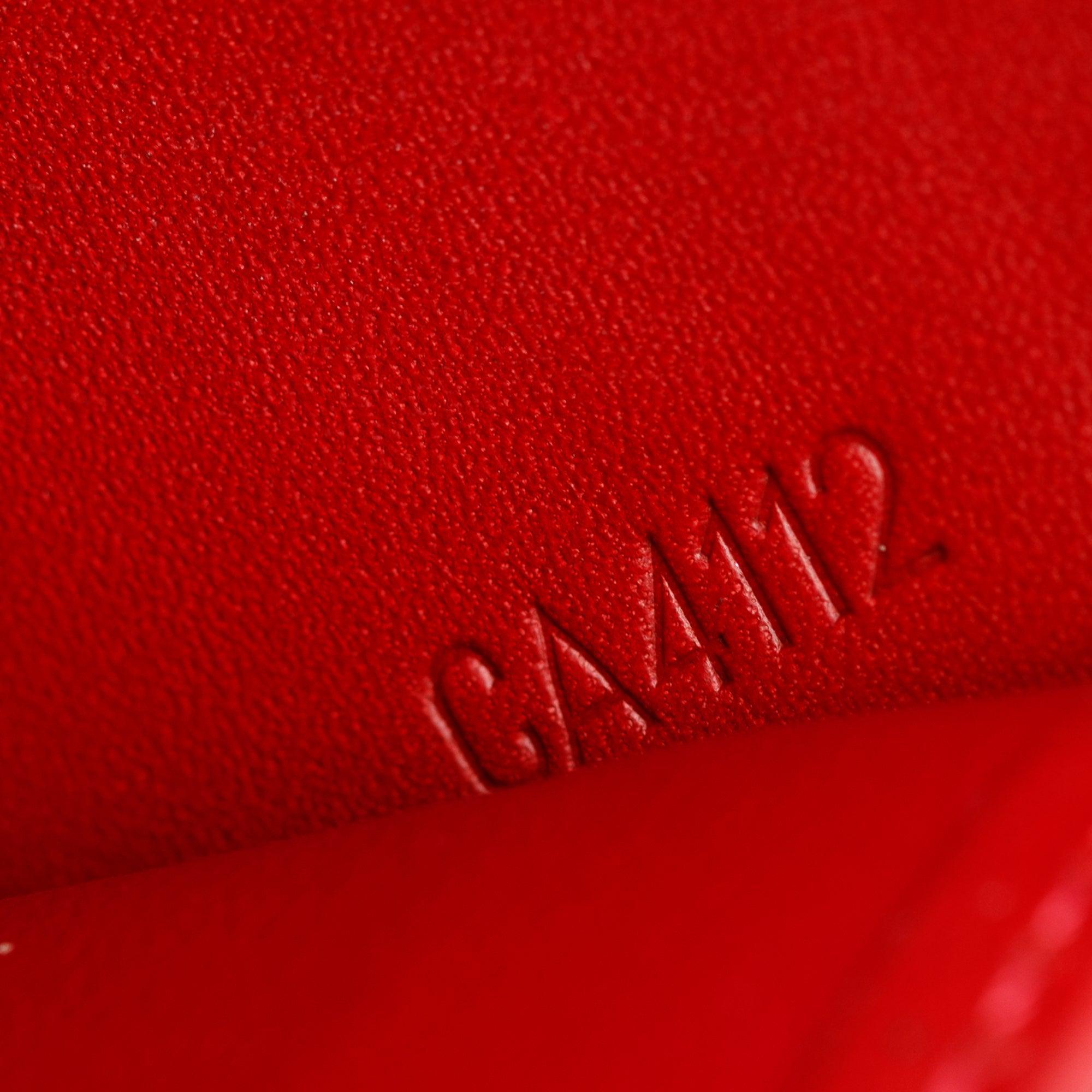 Louis Vuitton Red Vernis Leather Zippy Wallet