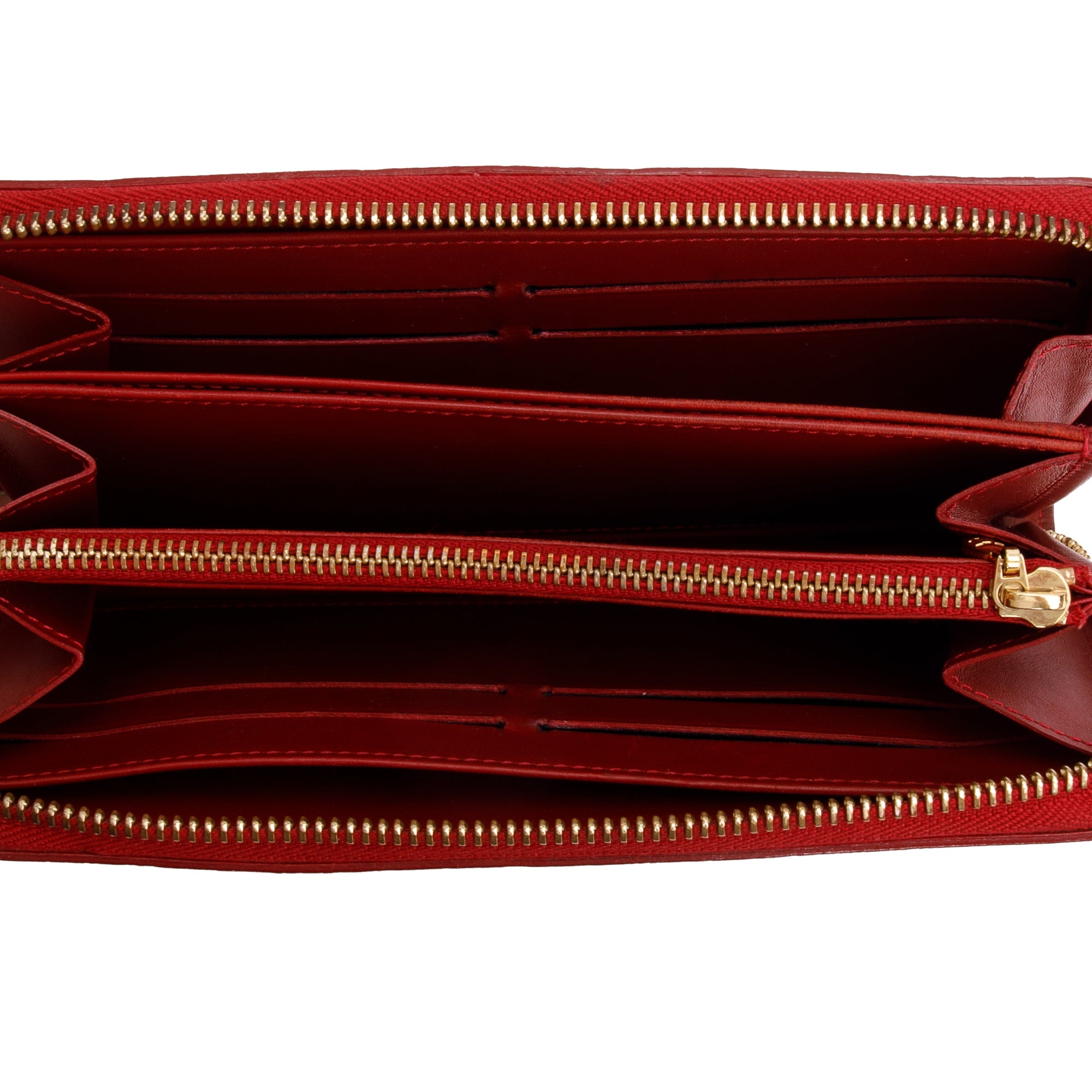 Louis Vuitton Red Vernis Leather Zippy Wallet