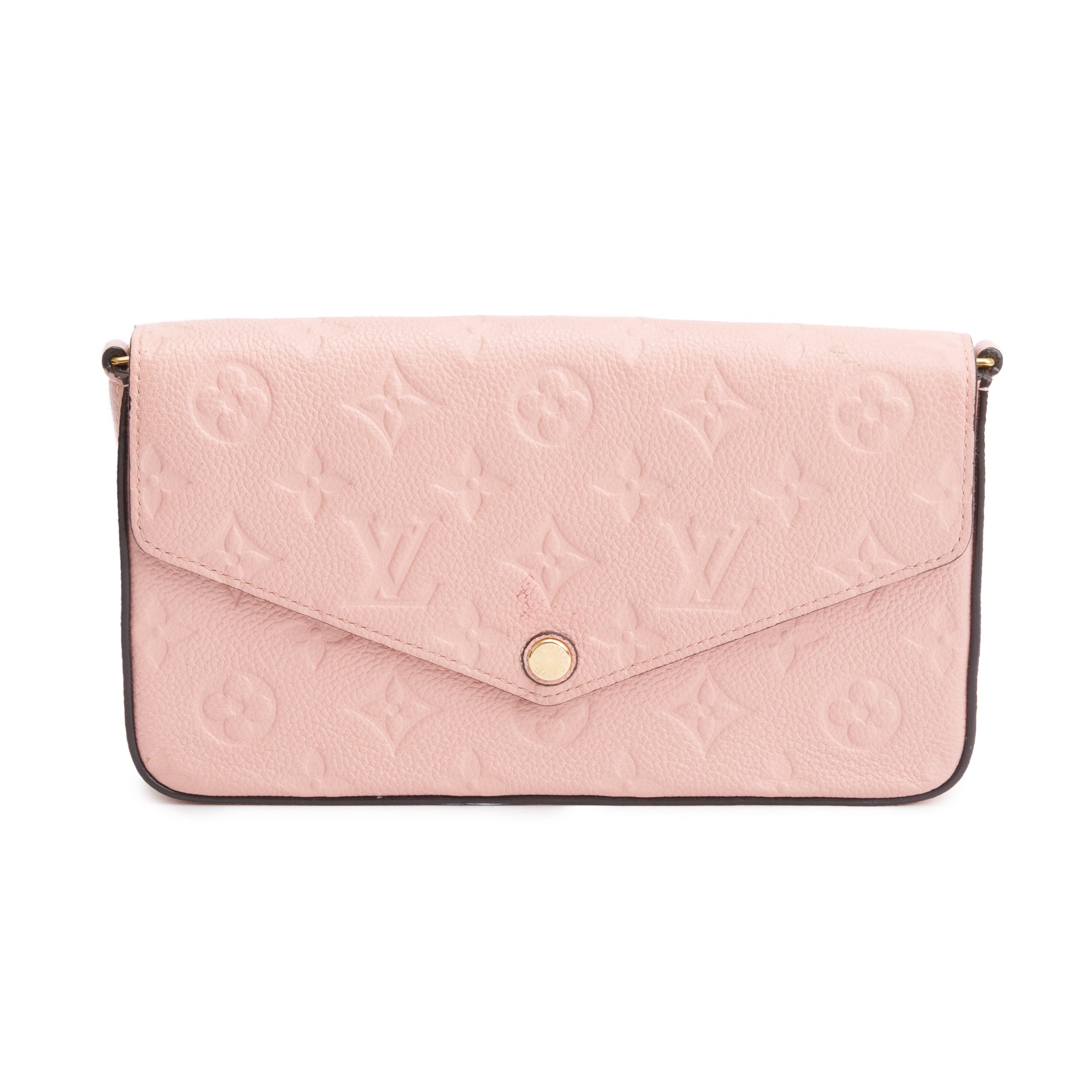 Louis Vuitton Rose Poudre Monogram Empreinte Leather Felicie Pochette w/ Inserts