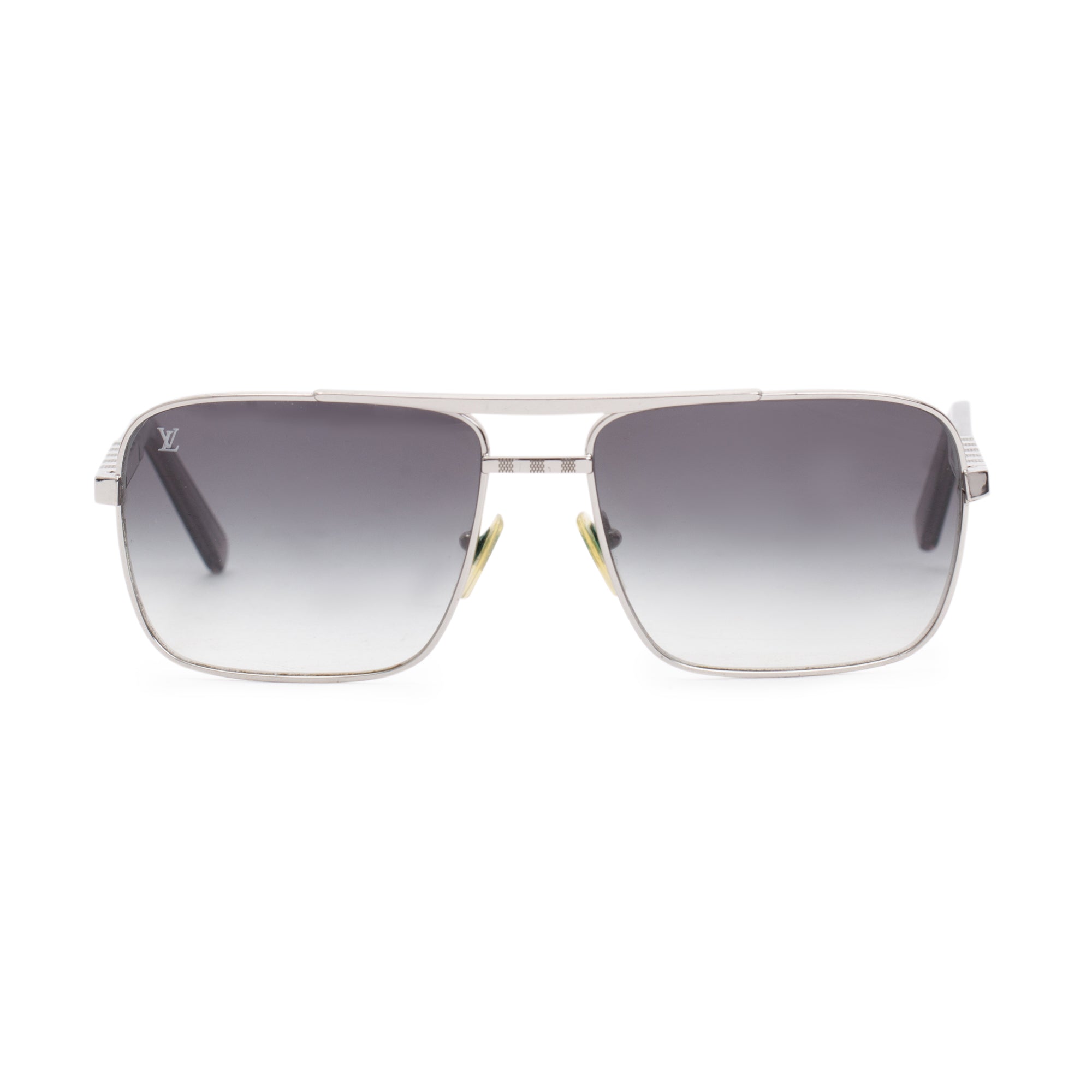 Louis Vuitton Silver Metal Attitude Sunglasses w/ Case