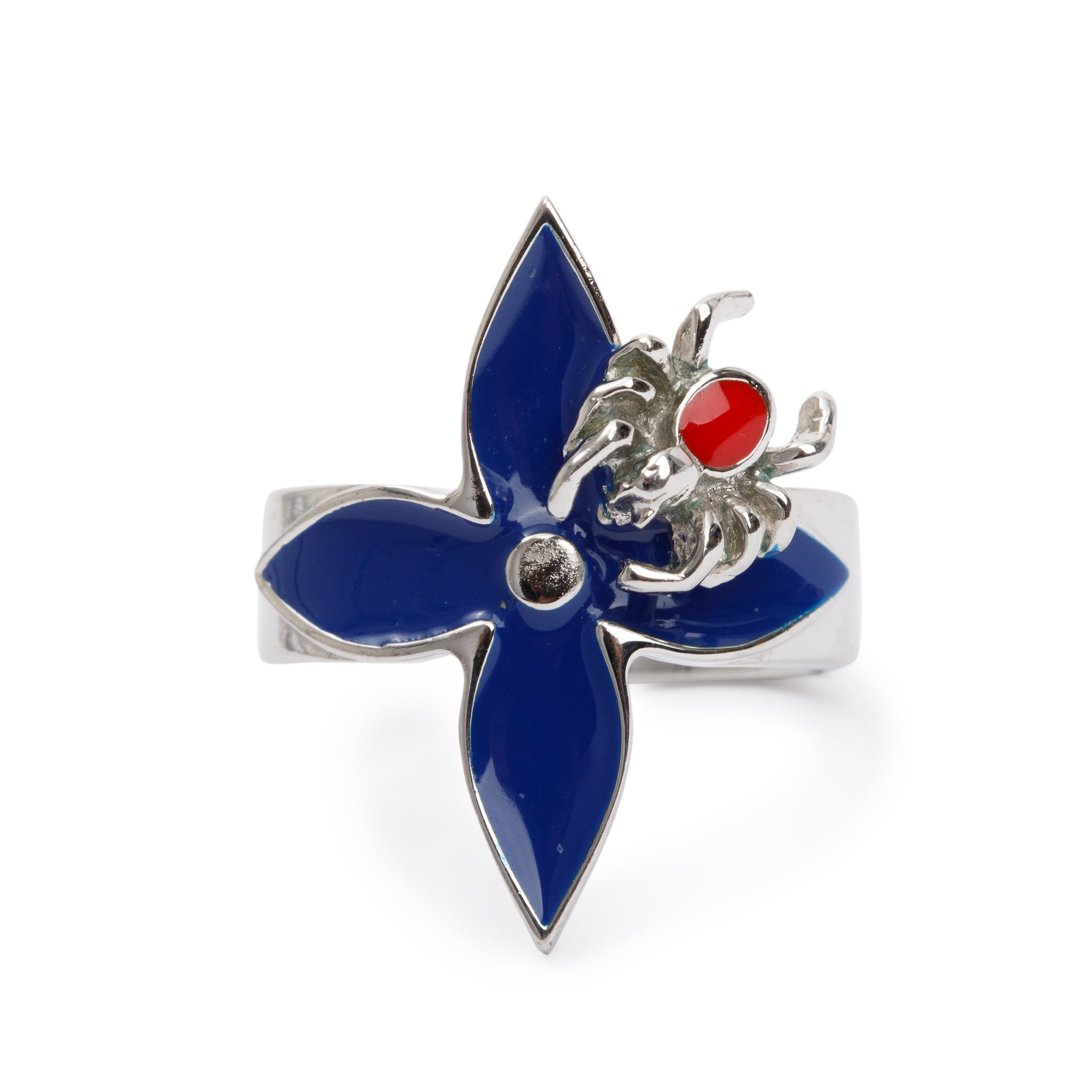 Louis Vuitton Silver Metal Fairytale Four-Ring Set M, Size 8.25 w/ Box