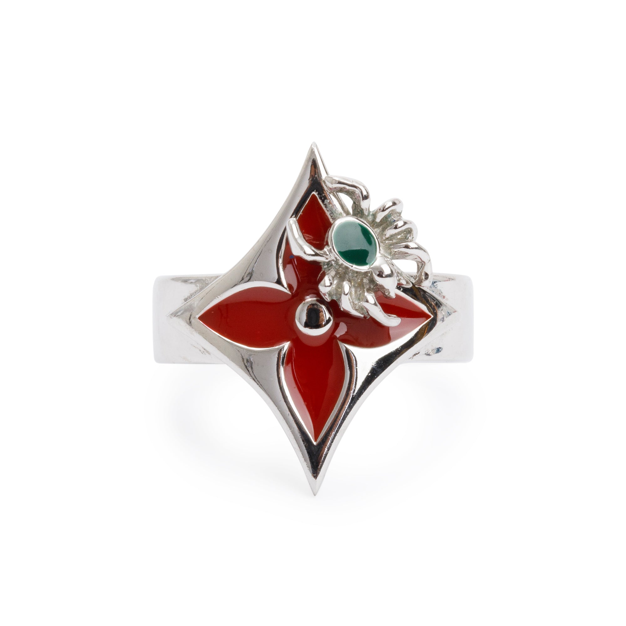 Louis Vuitton Silver Metal Fairytale Four-Ring Set M, Size 8.25 w/ Box