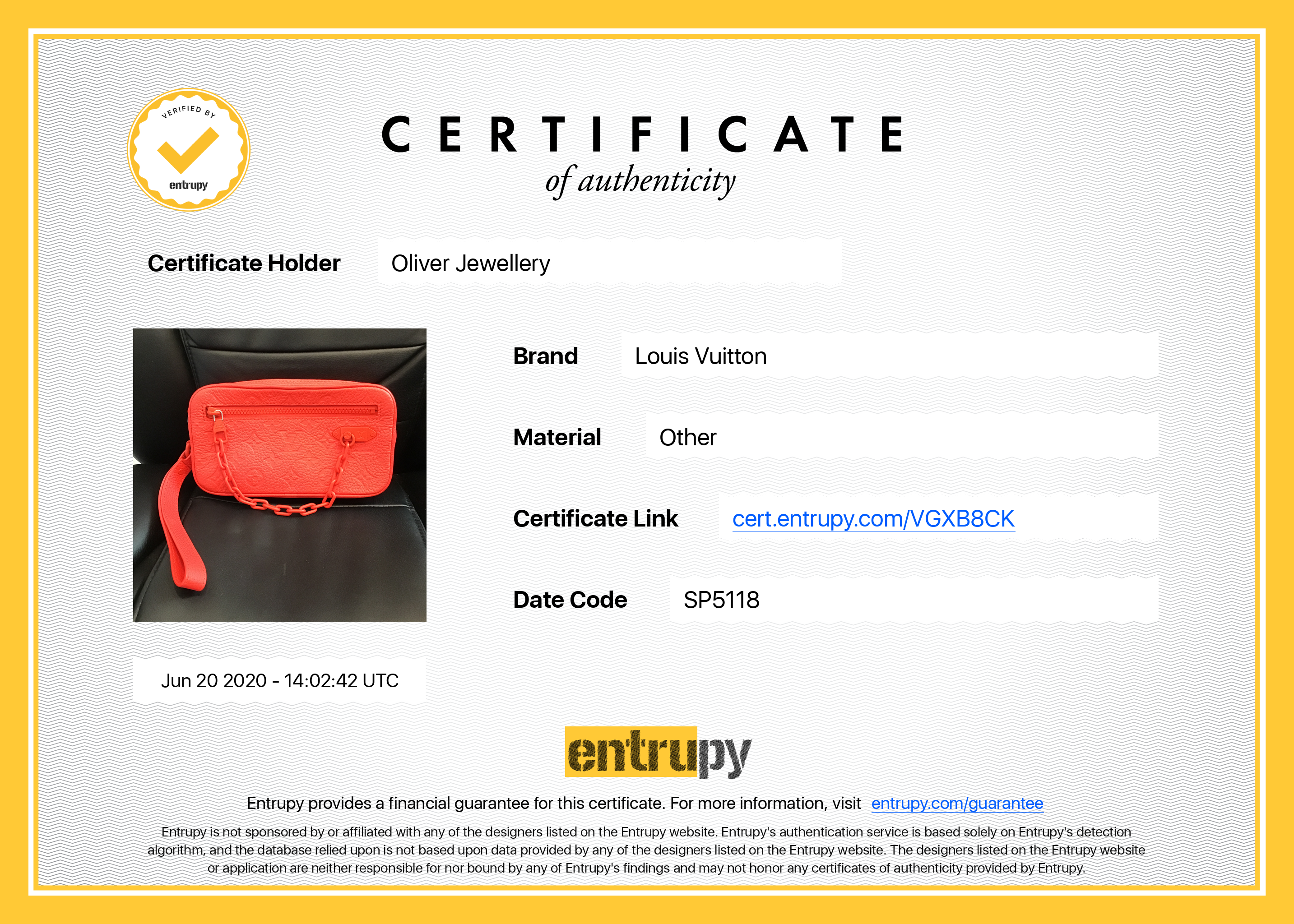 Louis Vuitton Solar Ray Taurillon Leather Pochette Volga