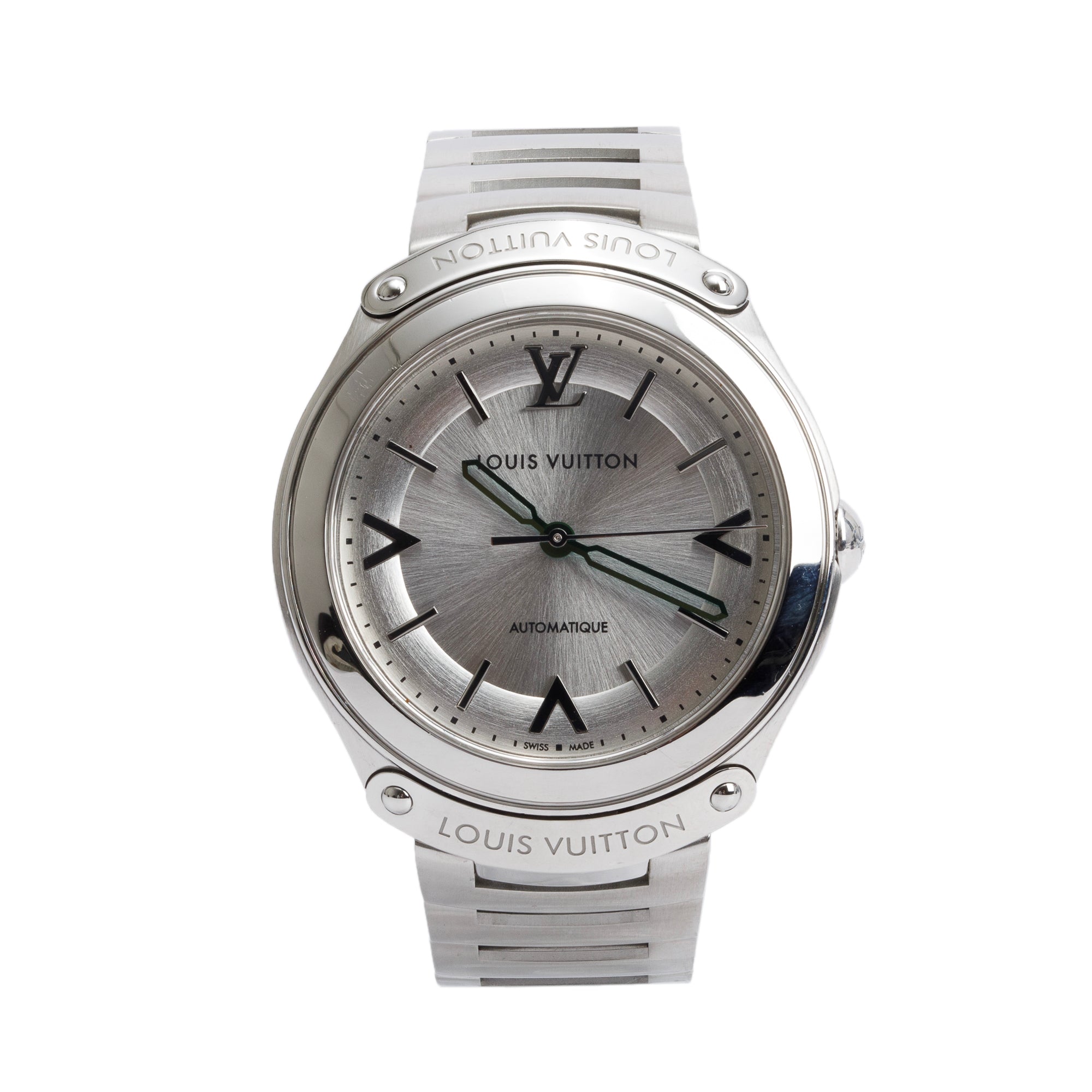 Louis Vuitton Stainless Steel Fifty Five 36 MM Automatic Watch Q6G20