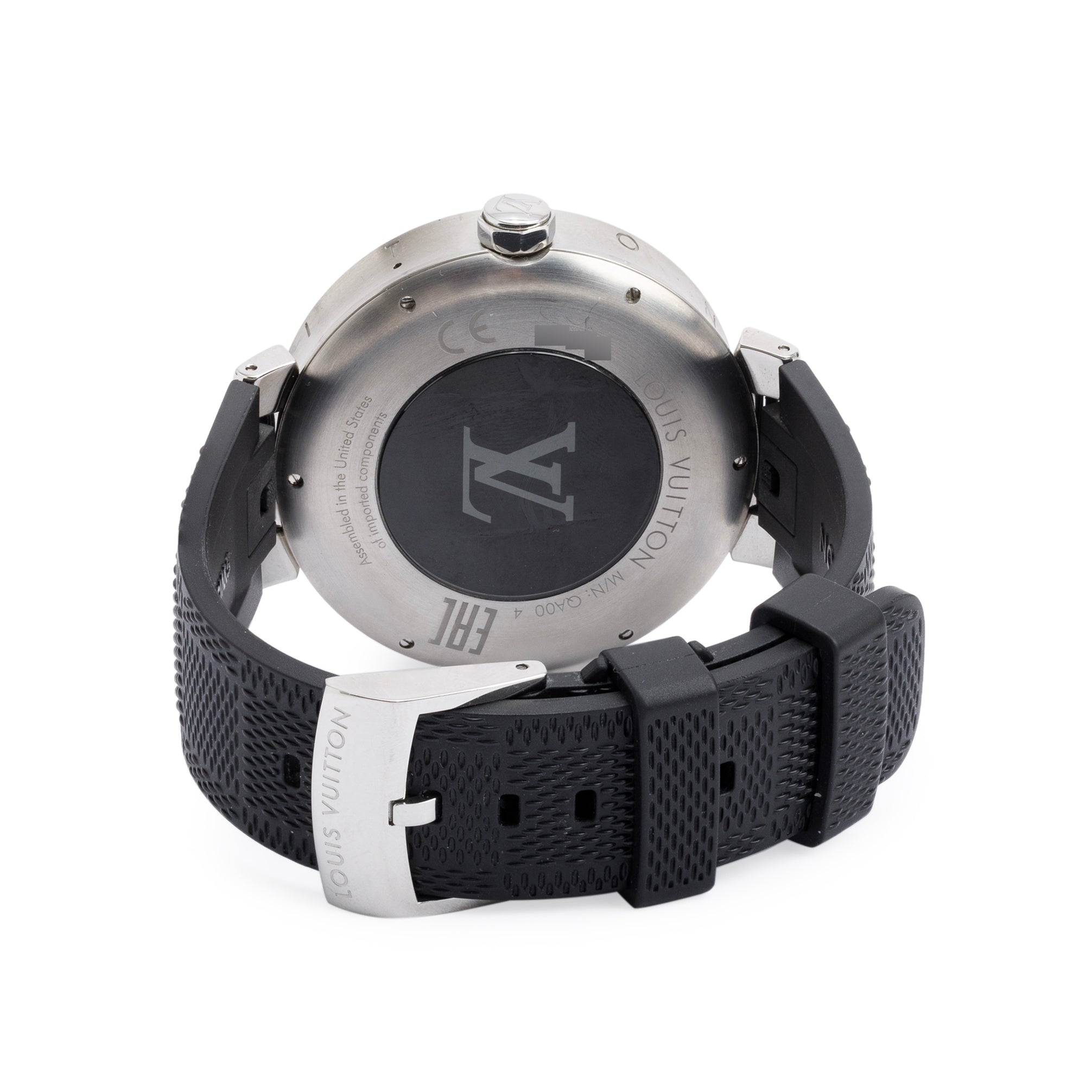 Louis Vuitton Stainless Steel Tambour Horizon 43 MM Digital Smart Watch QA004 w/ Box & Charger