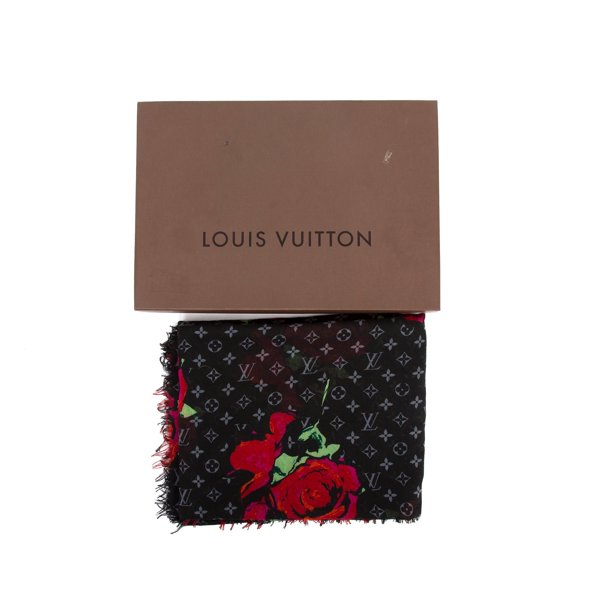 Louis Vuitton Stephen Sprouse Monogram Roses Stole w/ Box