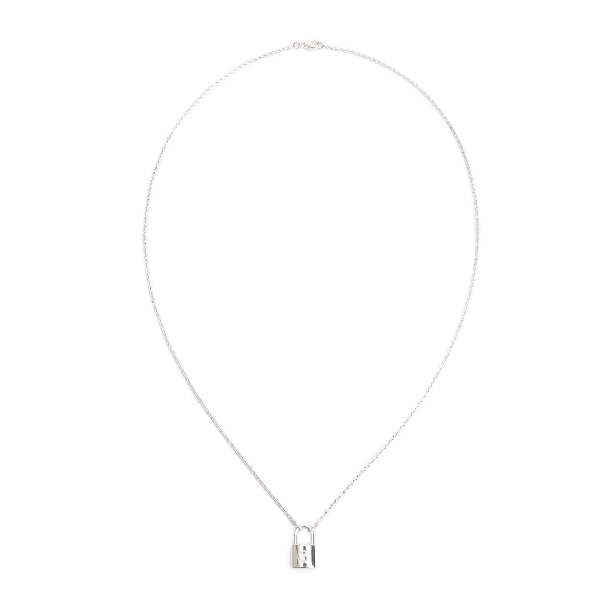 Louis Vuitton Sterling Silver Lockit Pendant Necklace