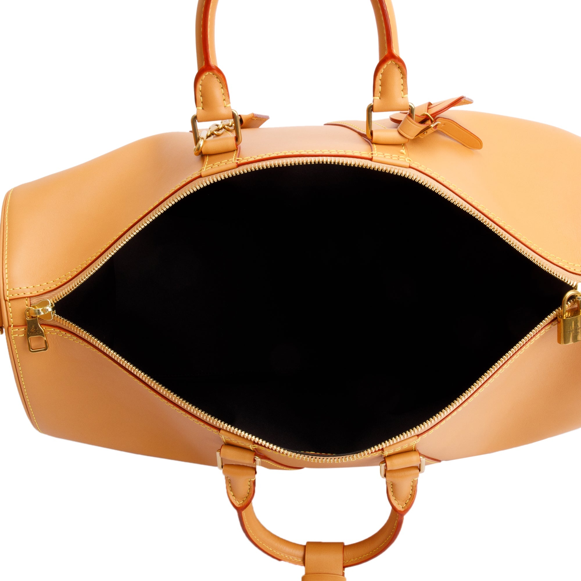 Louis Vuitton Tan Vachetta Leather Wavy Keepall Bandouliere 50 w/ Box