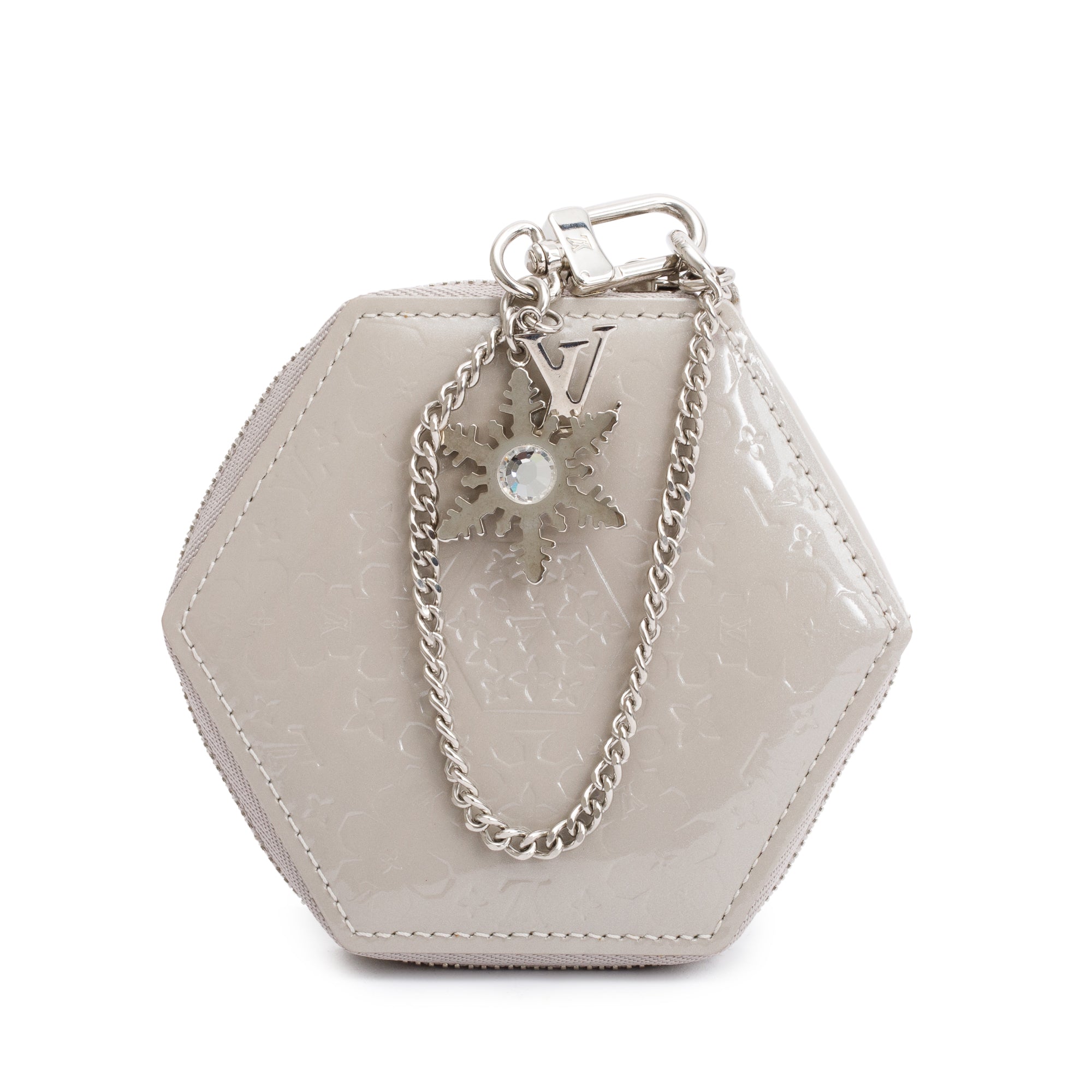 Louis Vuitton Taupe Vernis Leather Porte-Monnaie Flocon Coin Purse