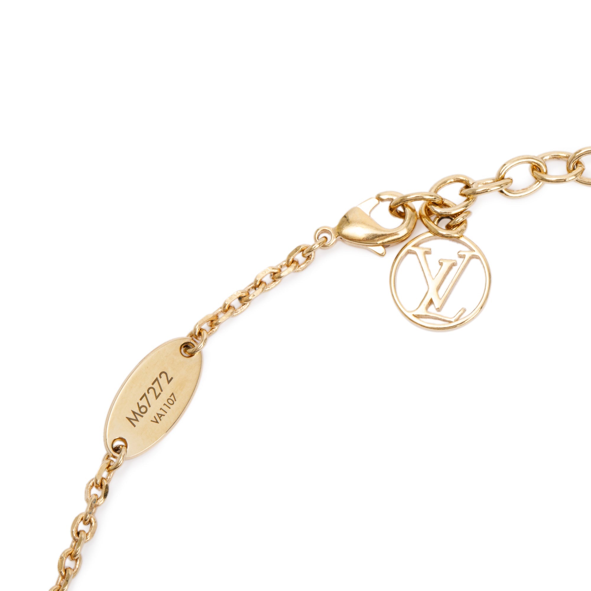 Louis Vuitton Two-Tone Brass Crazy in Lock Pendant Necklace