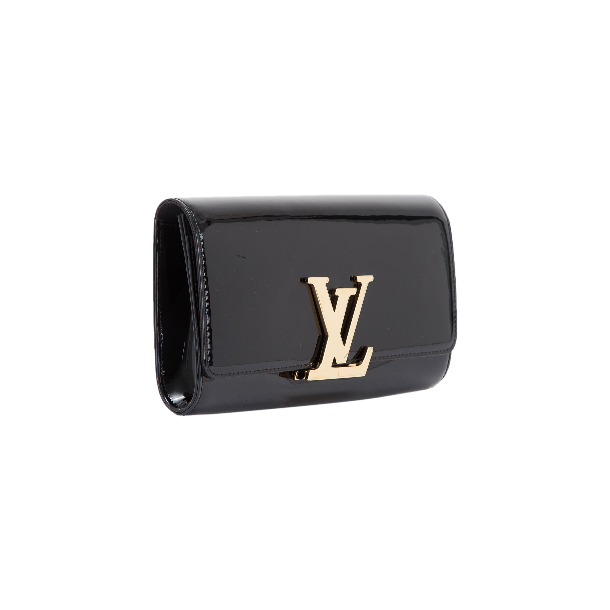 Louis Vuitton Vernis Leather Louise Clutch w/ Box