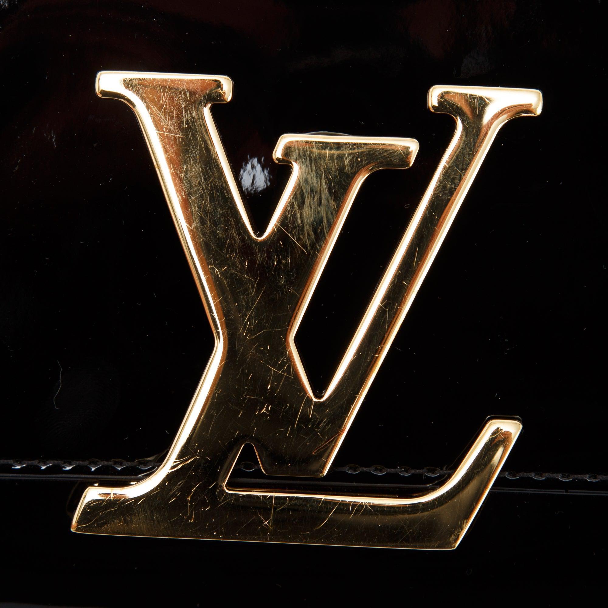 Louis Vuitton Vernis Leather Louise Clutch w/ Box