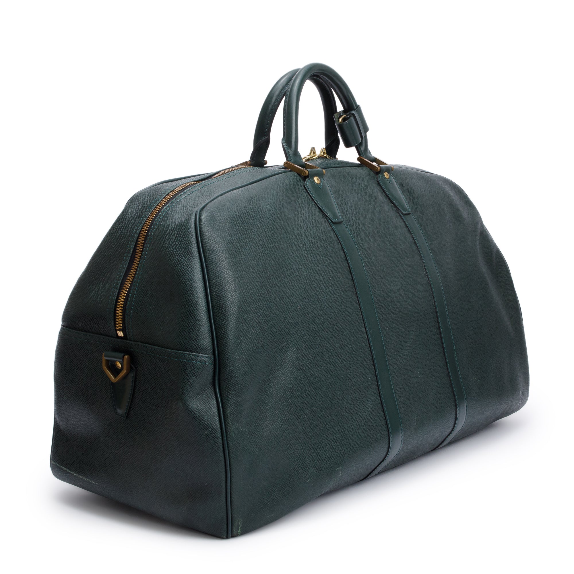 Louis Vuitton Vintage Green Taiga Leather Kendall GM w/ Strap