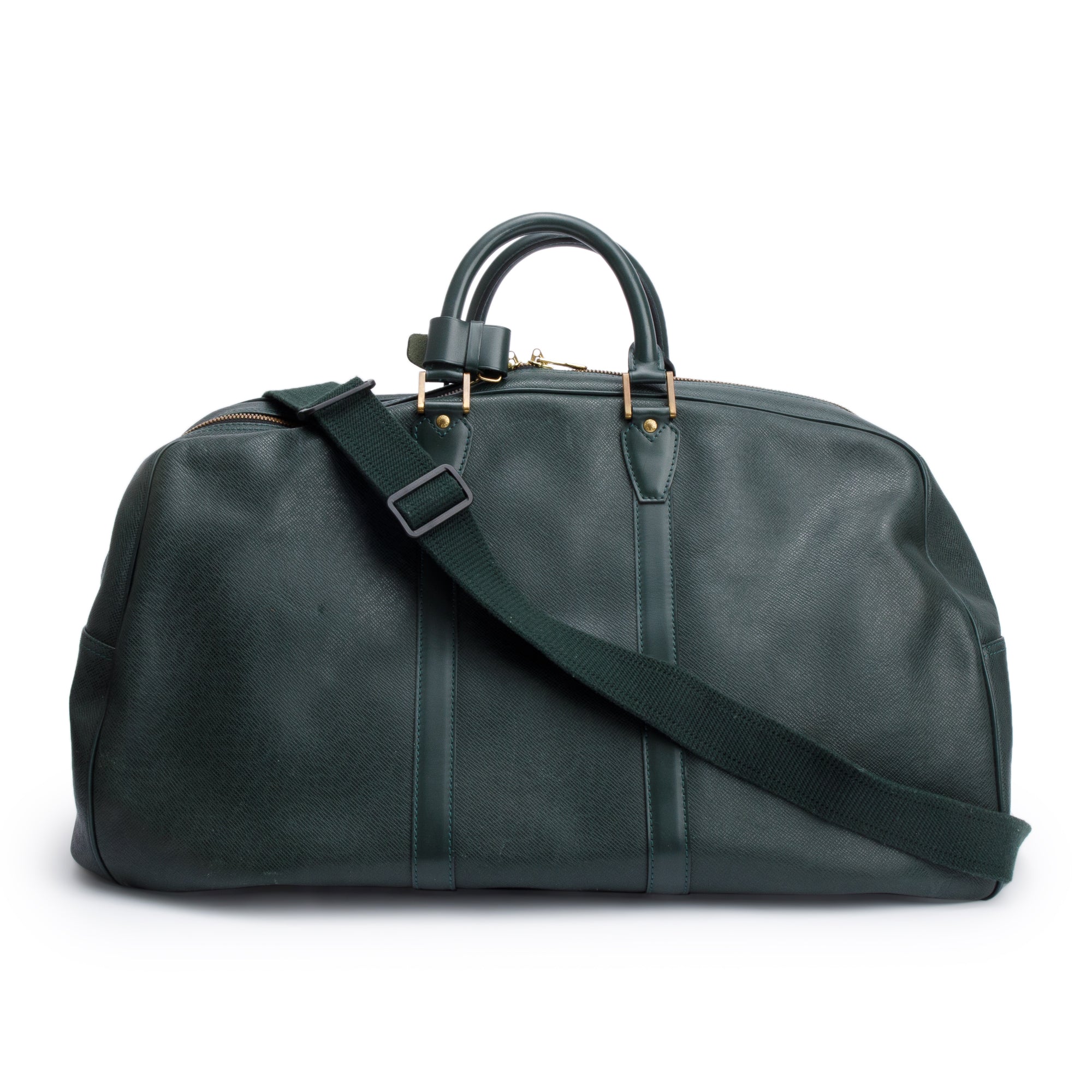 Louis Vuitton Vintage Green Taiga Leather Kendall GM w/ Strap
