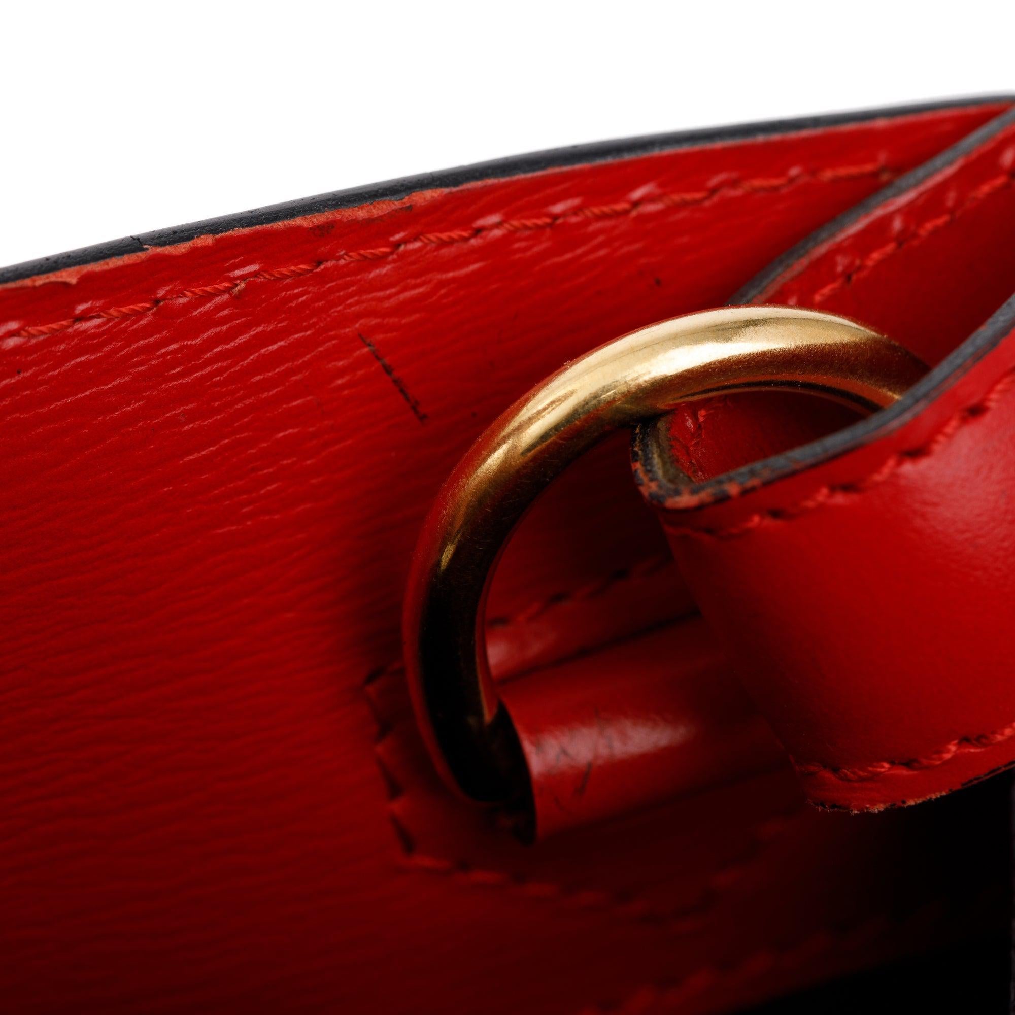 Louis Vuitton Vintage Red Epi Leather Cluny Bag