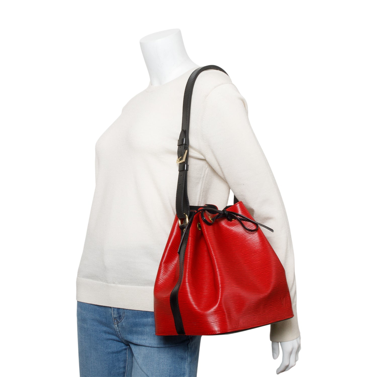 Louis Vuitton Vintage Red/Black Epi Leather Noe MM