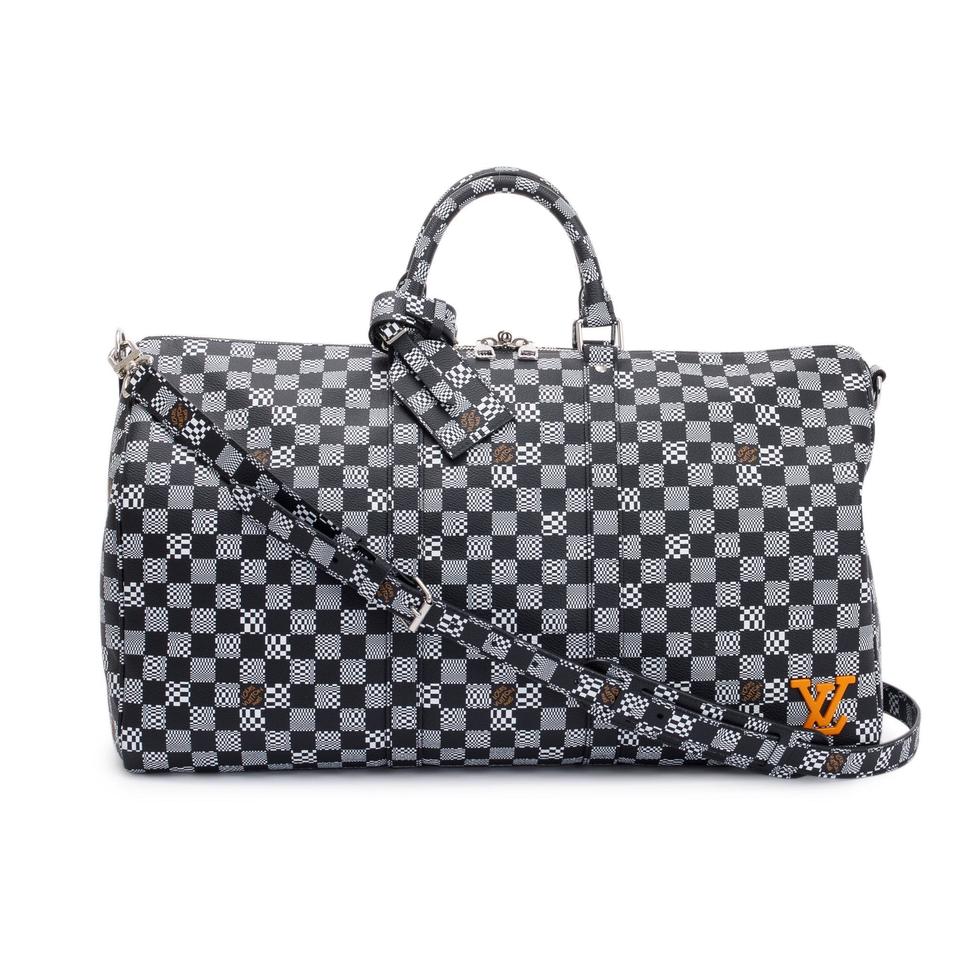Louis Vuitton Virgil Abloh 2020 Limited Edition Distorted Damier Keepall Bandouliere 50
