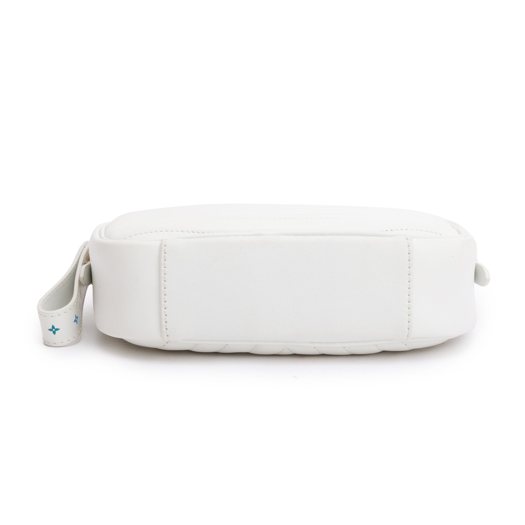 Louis Vuitton White Calfskin Leather New Wave Camera Bag w/ Box