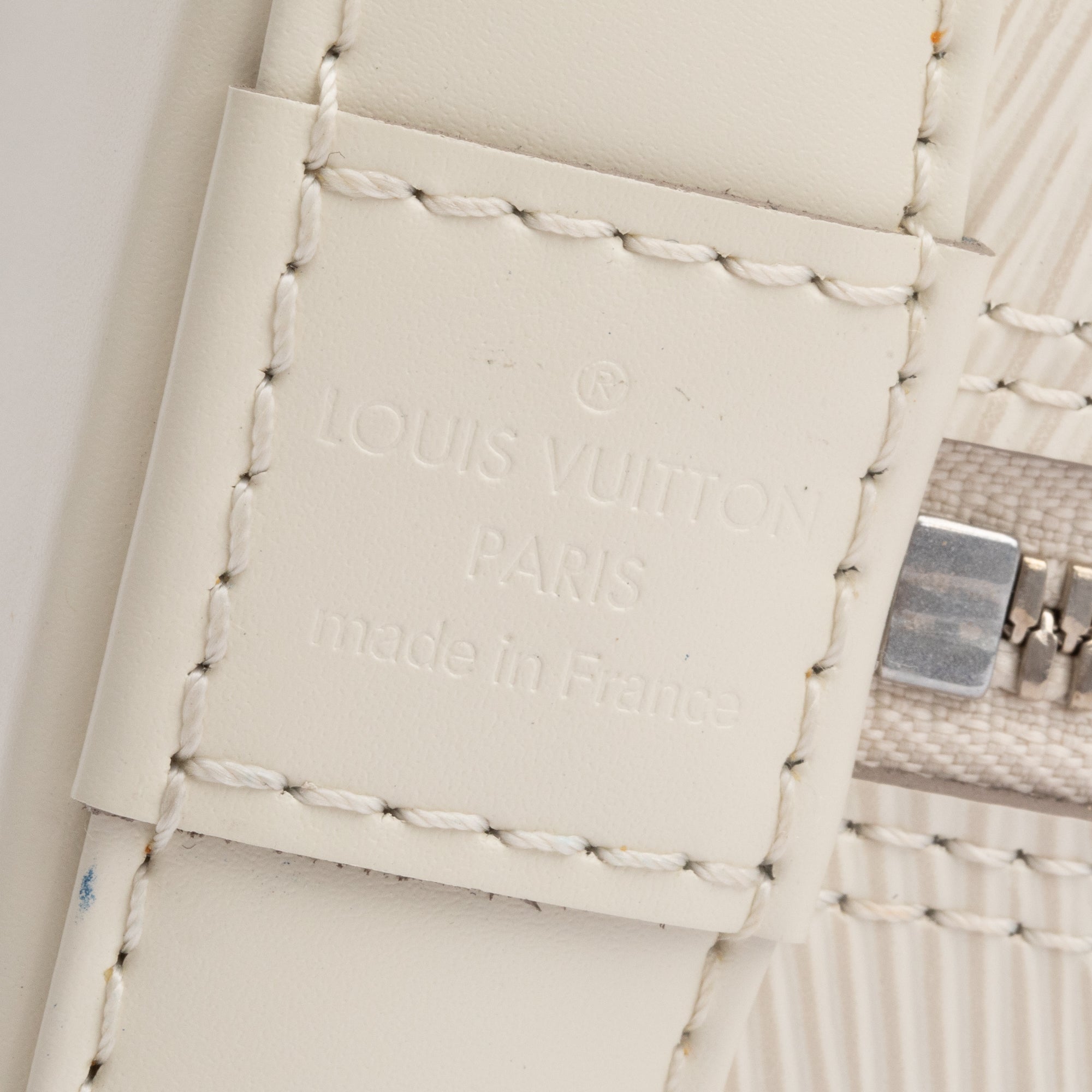 Louis Vuitton White Epi Leather Alma PM