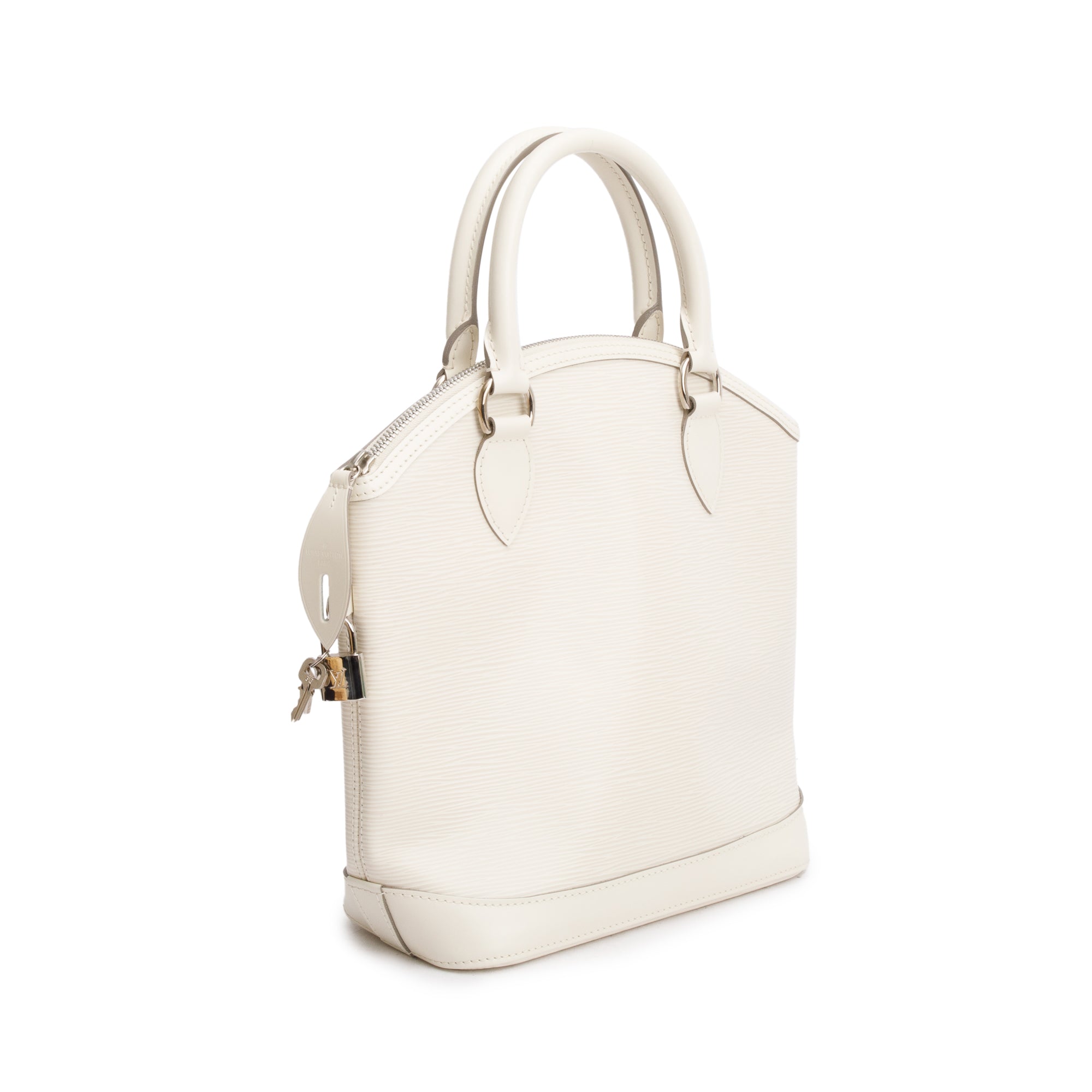 Louis Vuitton White Epi Leather Lockit Vertical