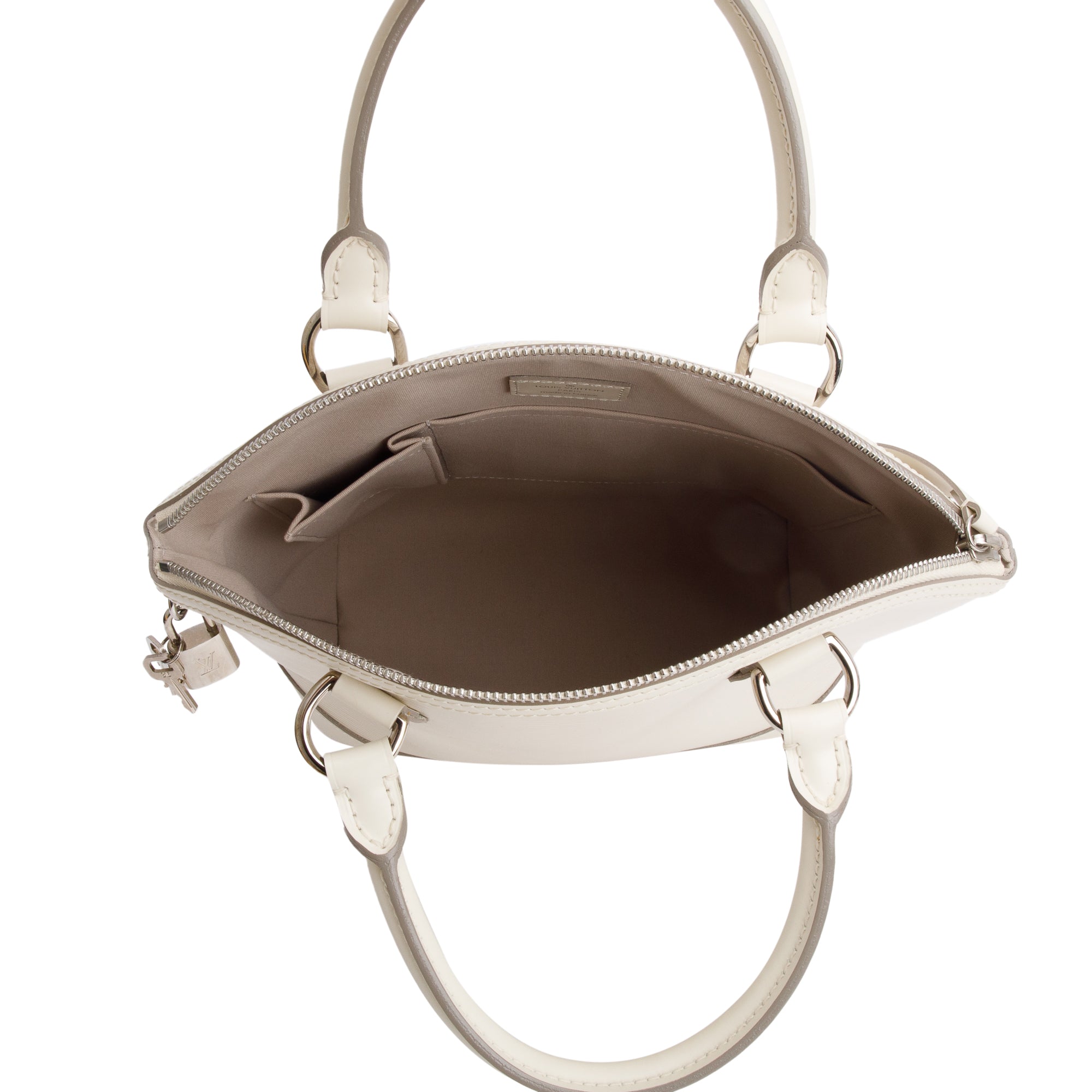 Louis Vuitton White Epi Leather Lockit Vertical