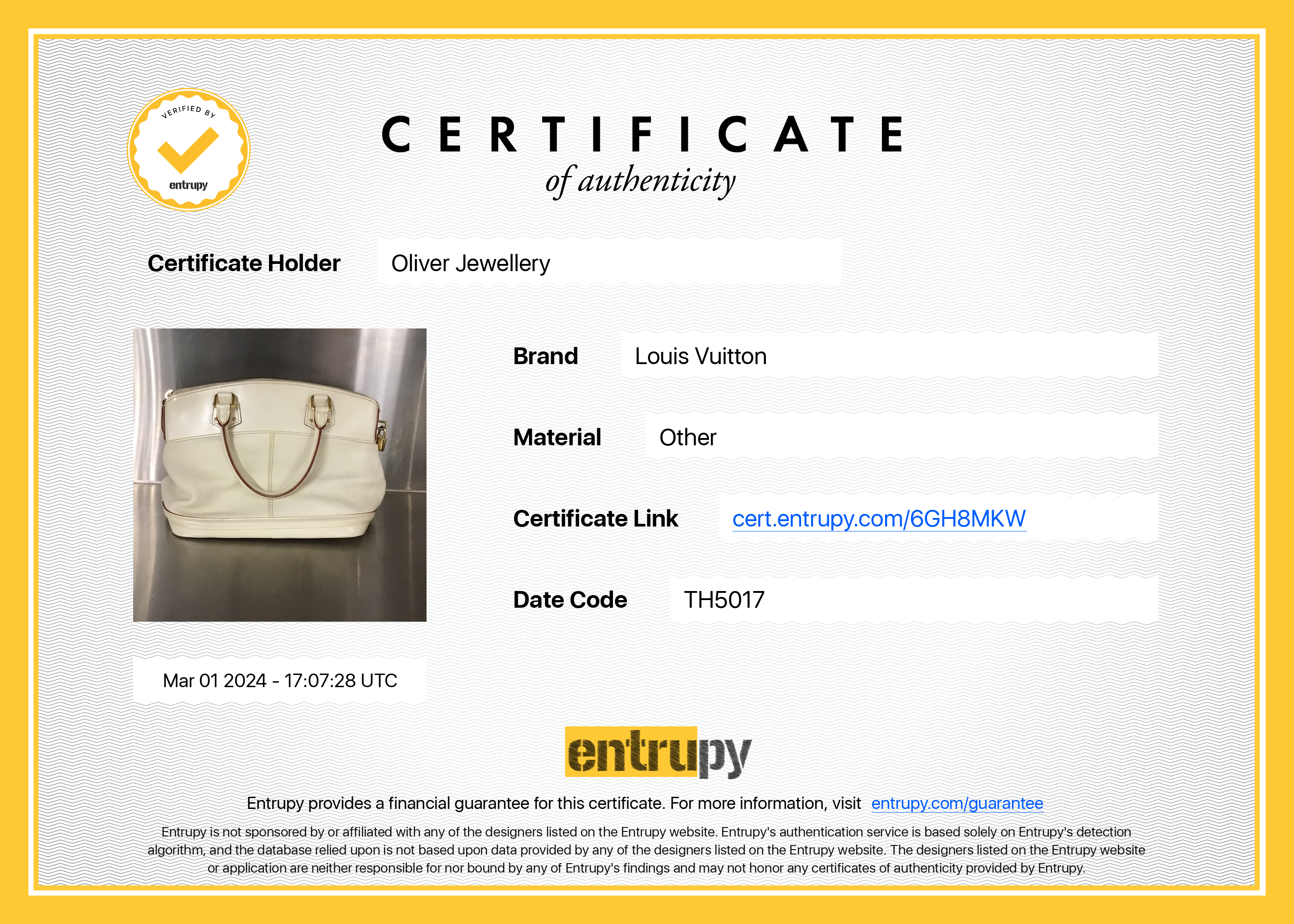 Louis Vuitton White Goatskin Leather Suhali Lockit Bag