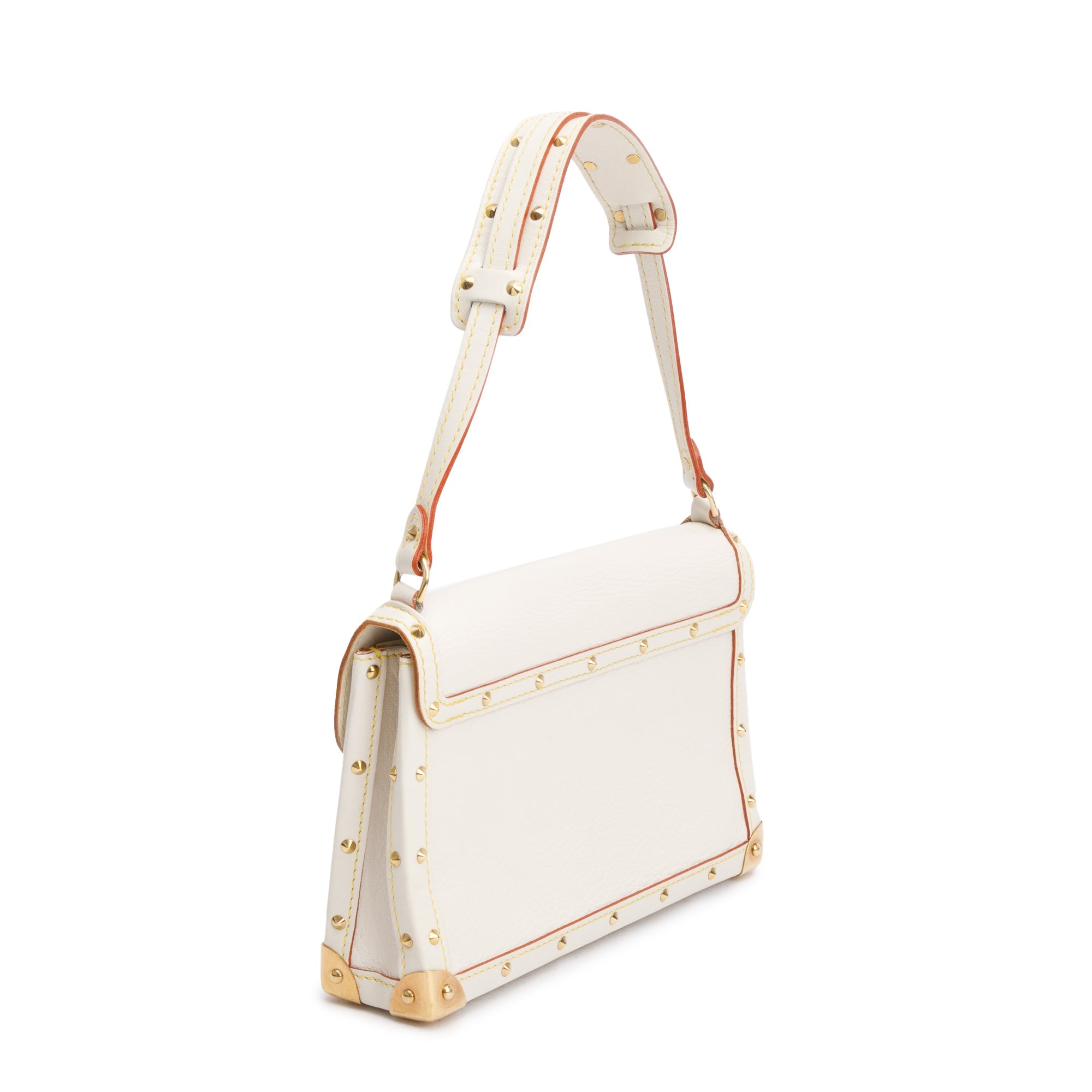 Louis Vuitton White Leather Suhali L'Aimable Bag