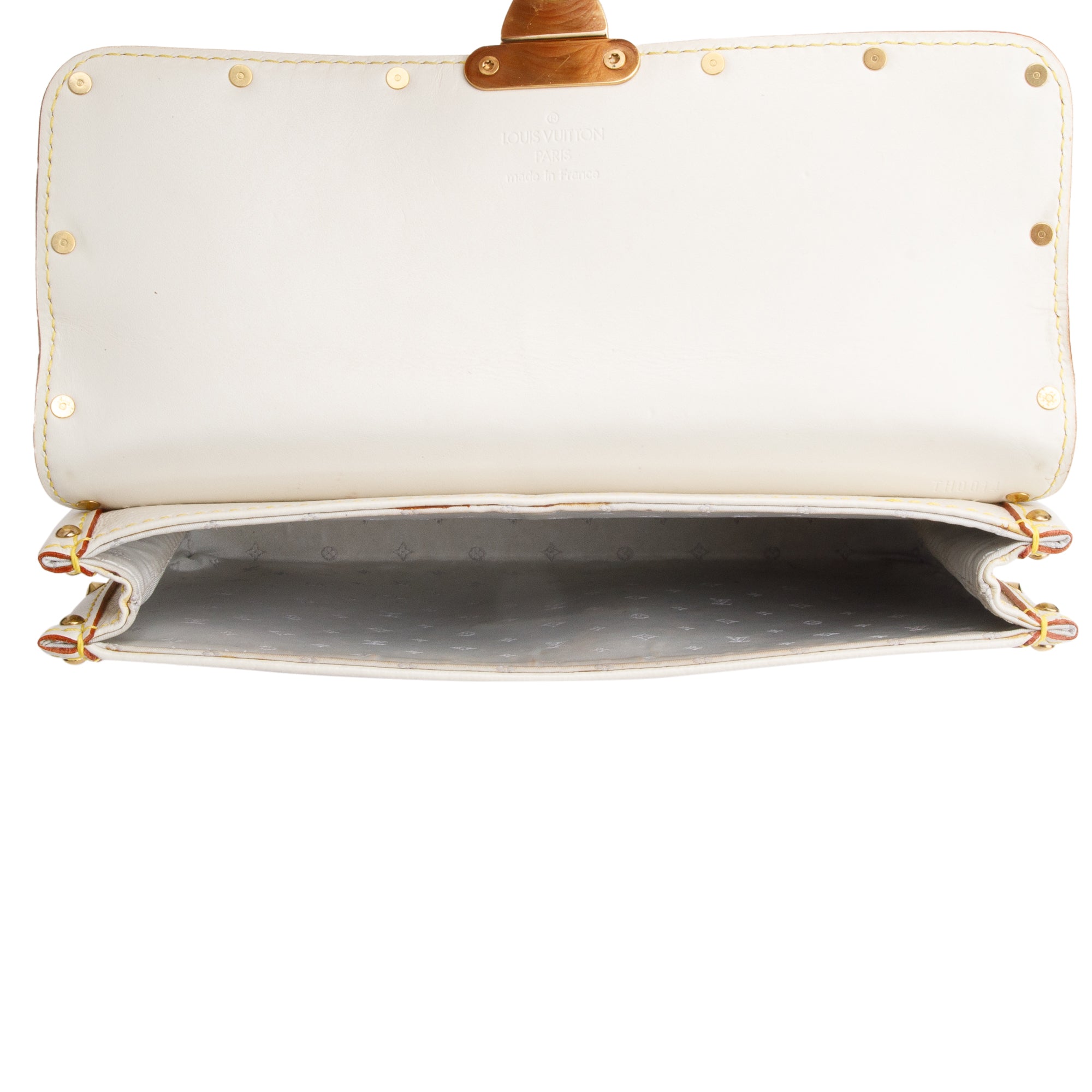 Louis Vuitton White Leather Suhali L'Aimable Bag