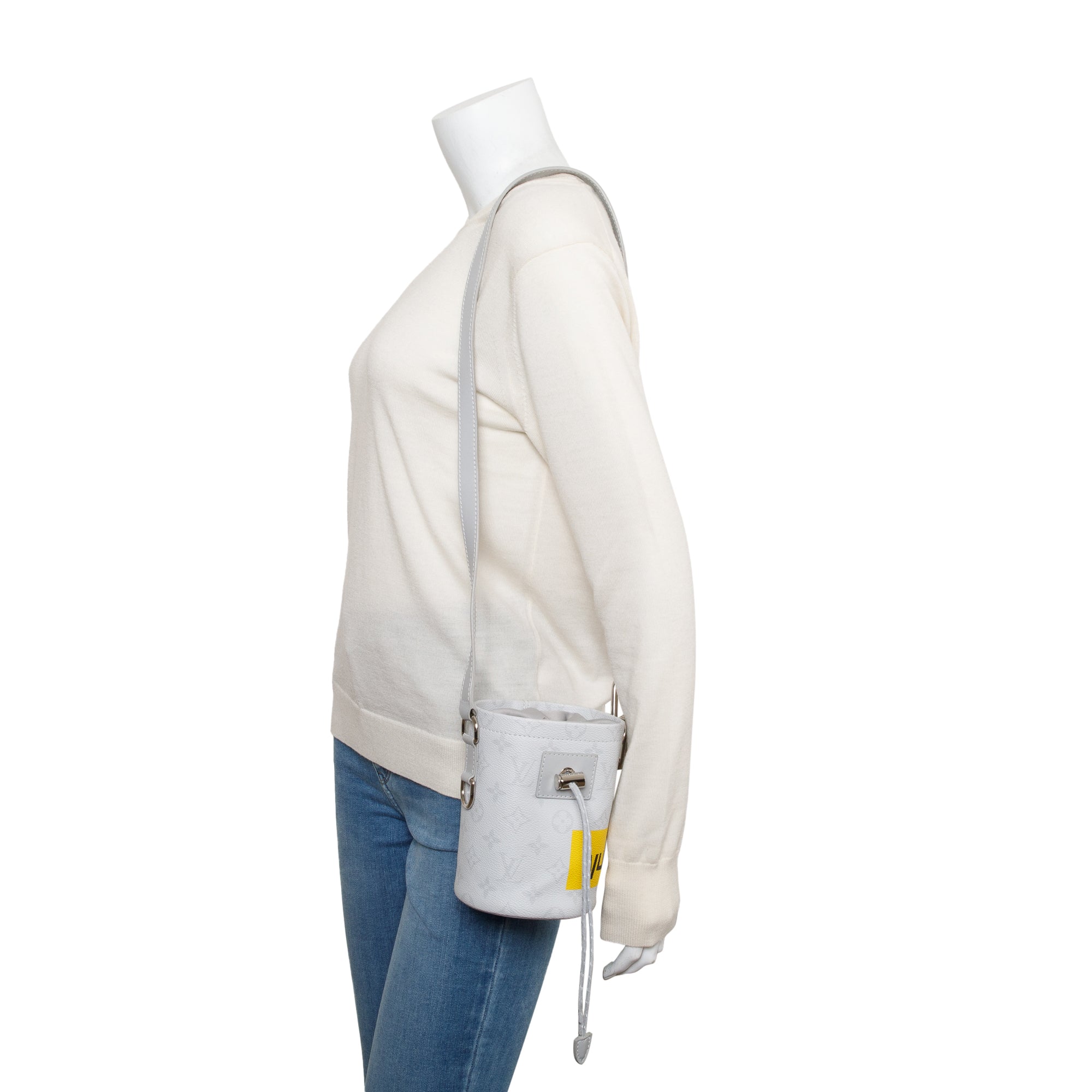 Louis Vuitton White Monogram Chalk Nano Chain Bag