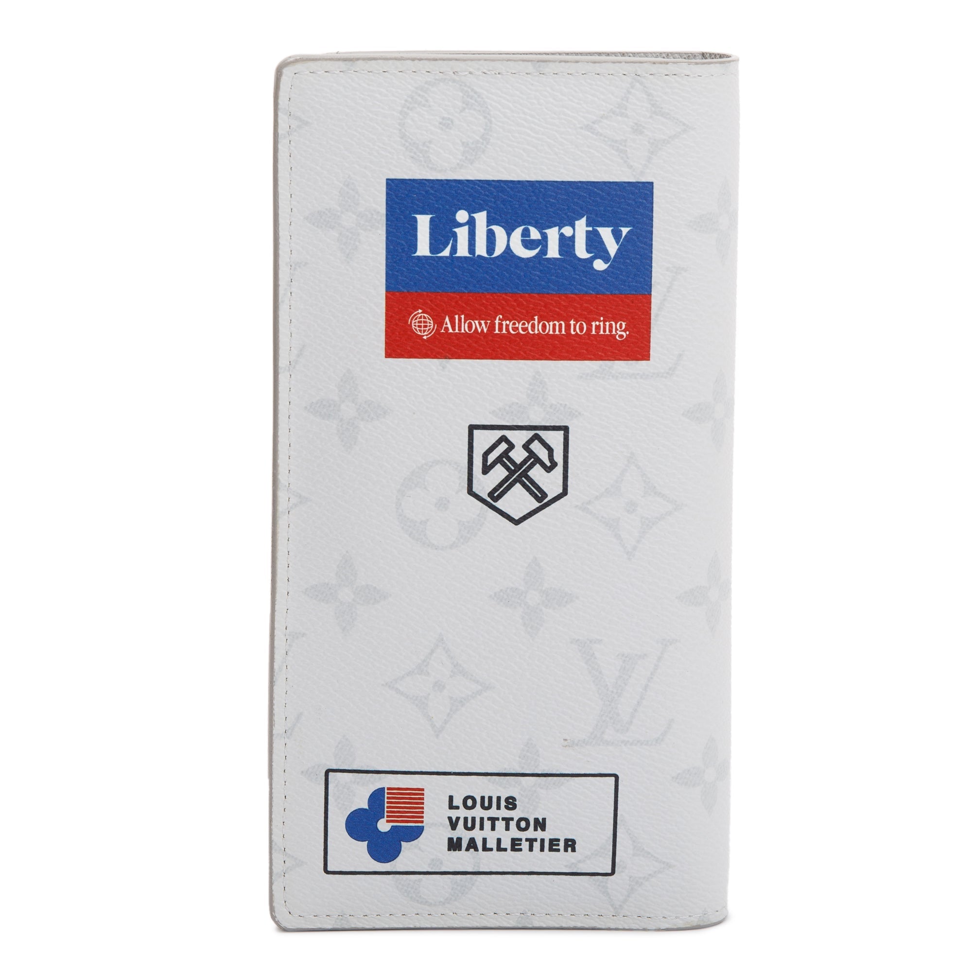 Louis Vuitton White Monogram Limited Edition Logo Story Brazza Wallet w/ Box