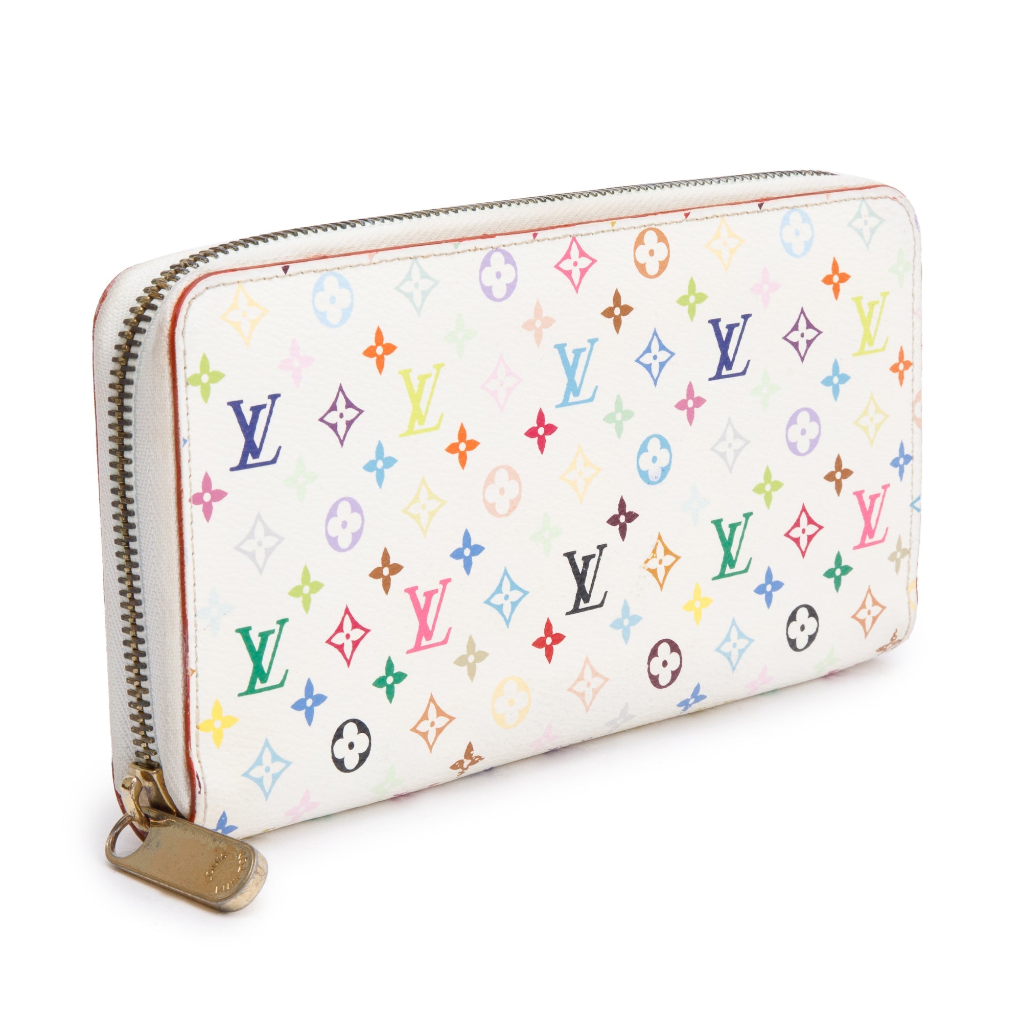 Louis Vuitton White Monogram Multicolor Zippy Wallet w/ Box – OLIVER'S