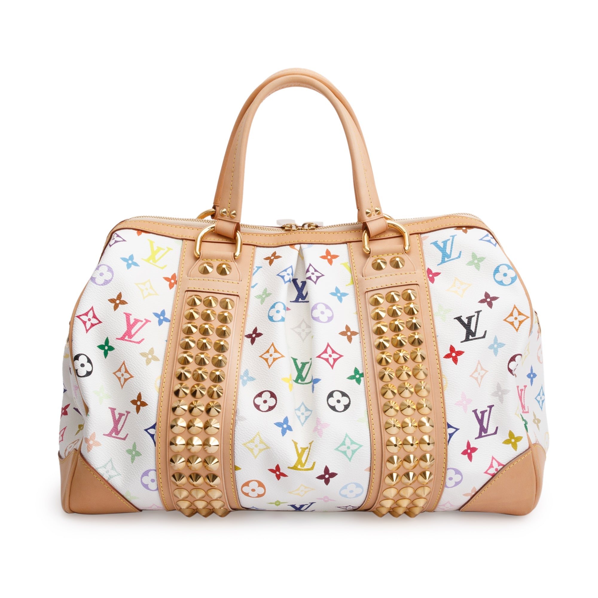 Louis Vuitton White Monogram Multicolore Courtney GM w/ Strap