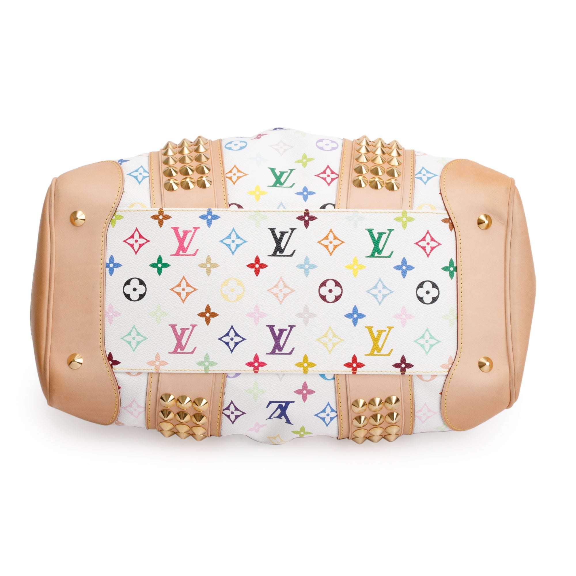 Louis Vuitton White Monogram Multicolore Courtney GM w/ Strap