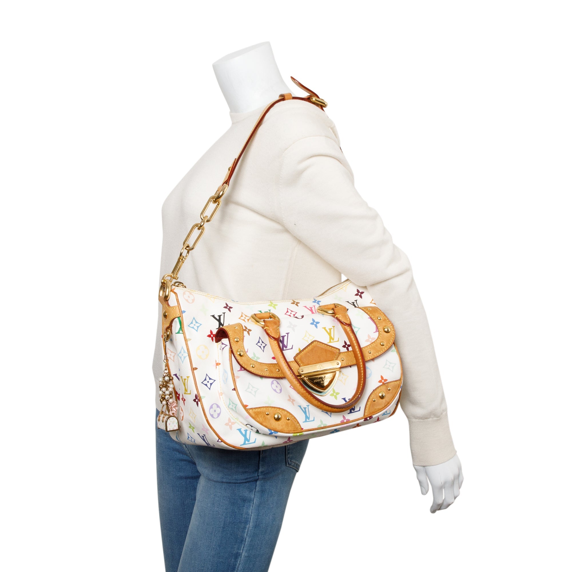 Louis Vuitton White Monogram Multicolore Rita w/ Strap