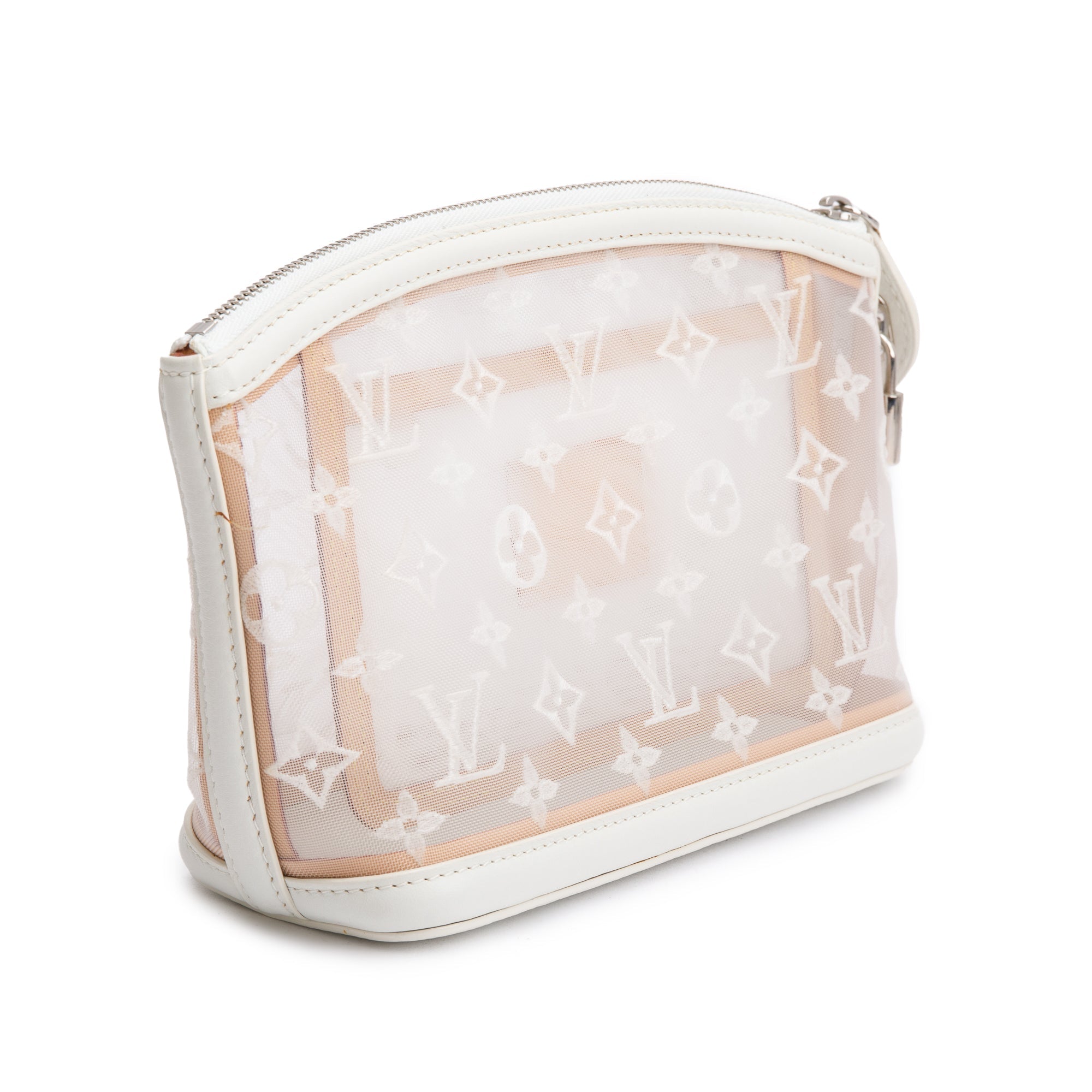 Louis Vuitton White Monogram Transparent Lockit Clutch