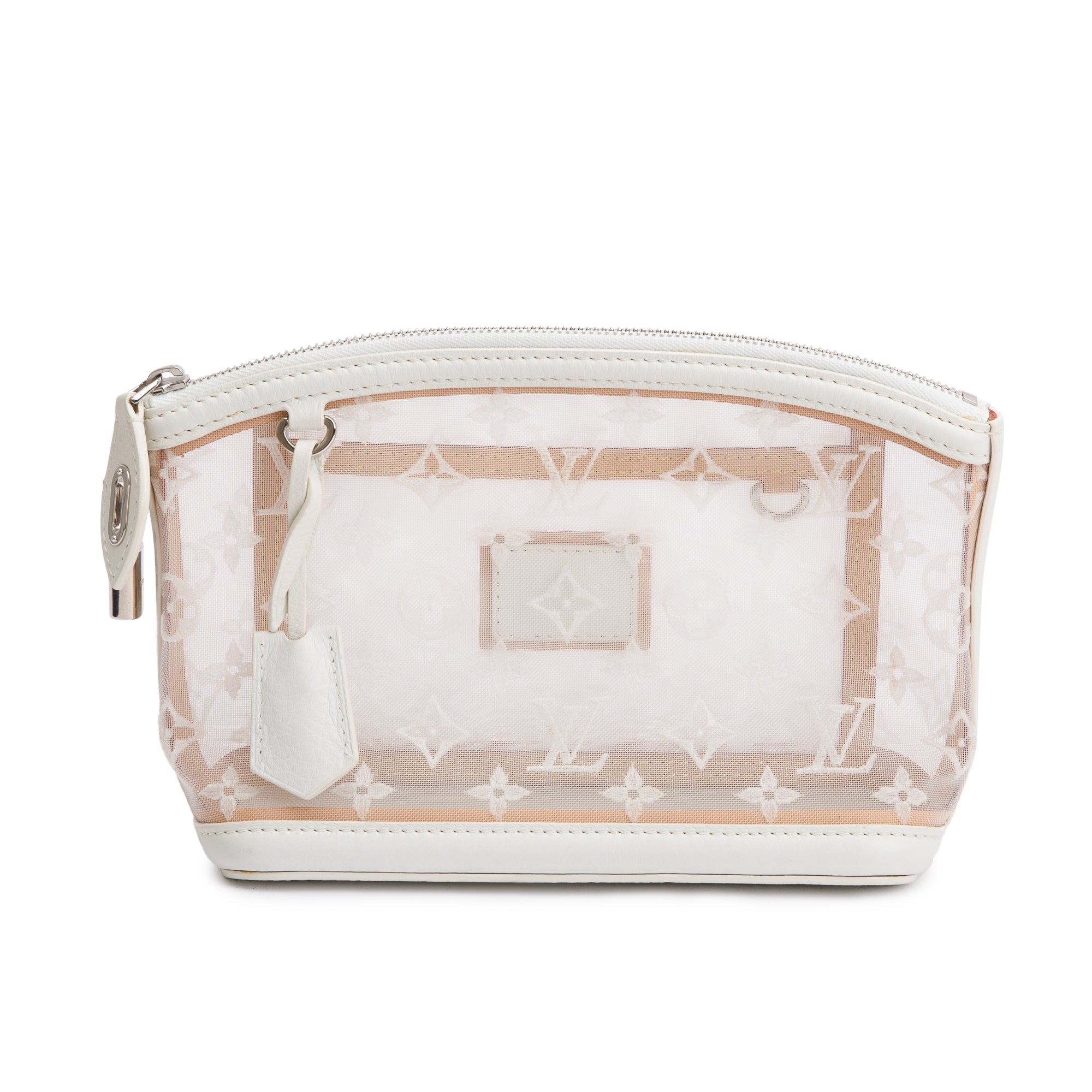 Louis Vuitton White Monogram Transparent Lockit Clutch