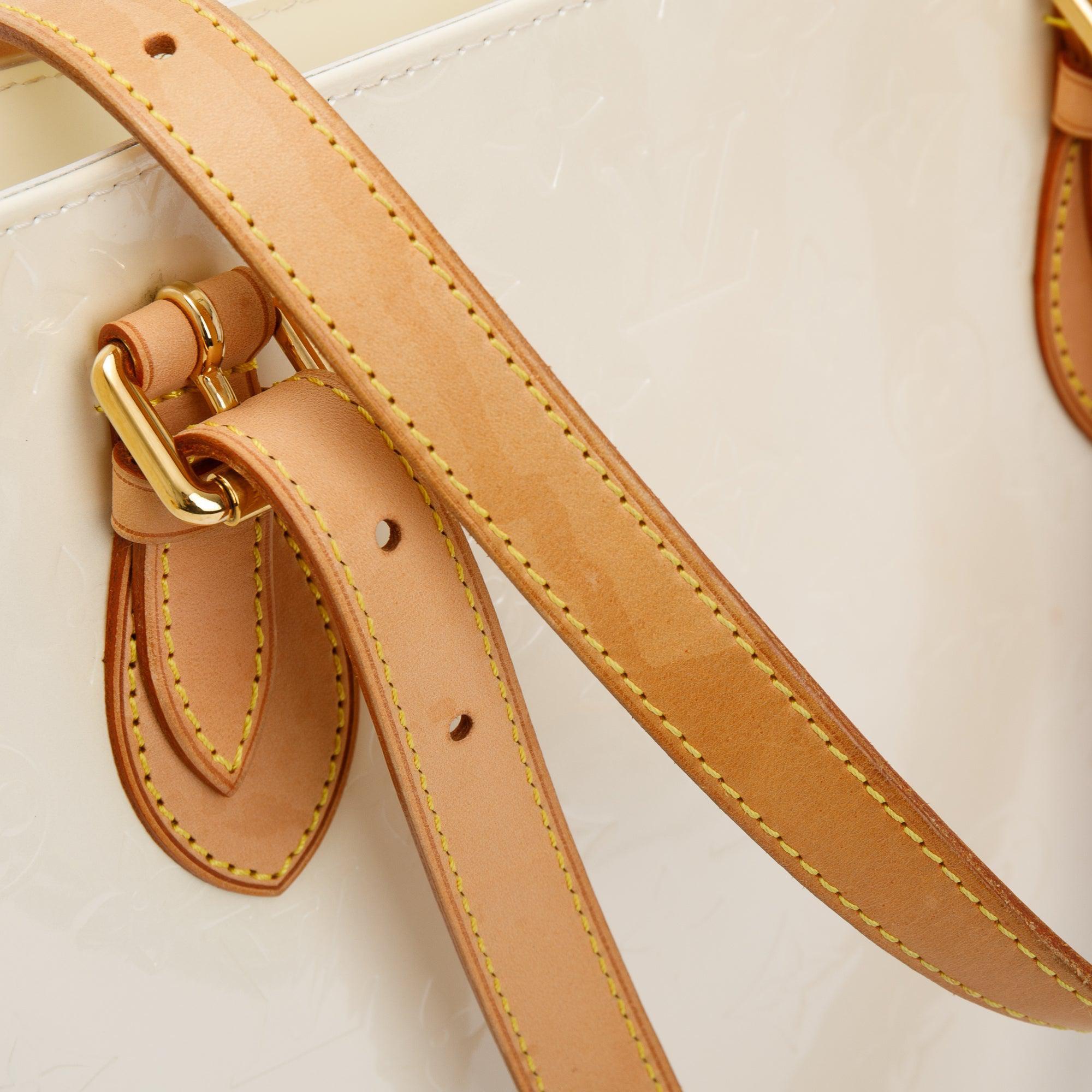 Louis Vuitton White Monogram Vernis Leather Brentwood Tote