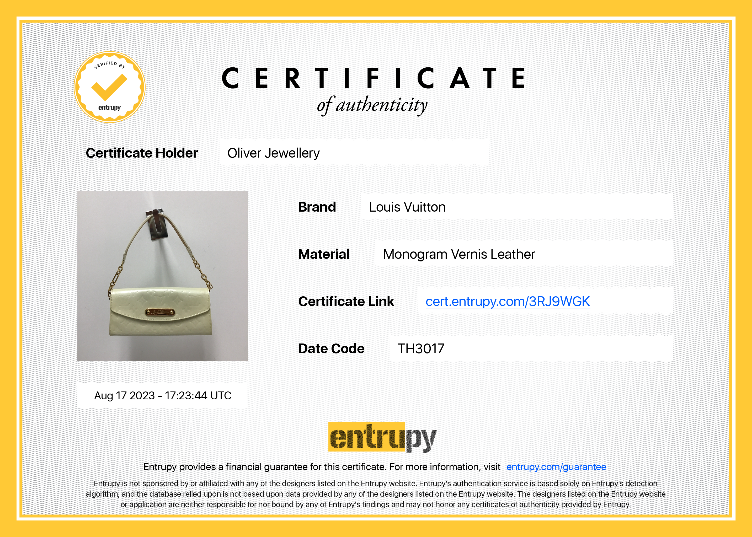 Louis Vuitton White Monogram Vernis Leather Sunset Boulevard Clutch w/ Box